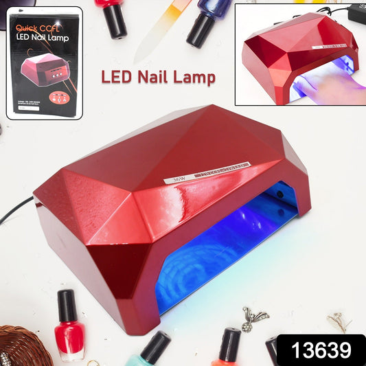 36W LED Nail Dryer, Curing Nail Polish UV Gel Diamond Shaped Nail Dryers (1 Pc) - Springkart 