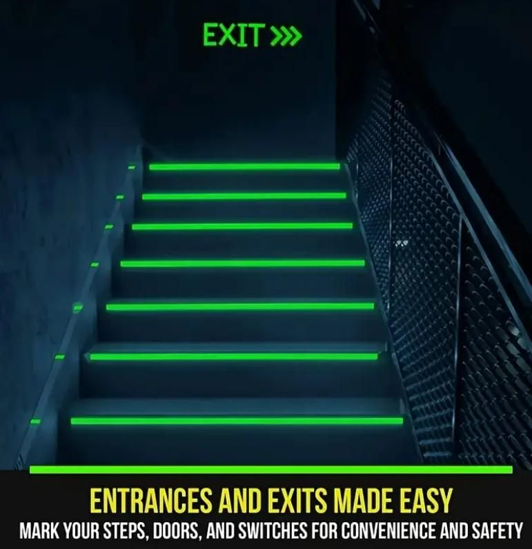 Safety Tape 5mtr Self-adhesive For Stairs, Walls, Outdoor Use - Springkart 