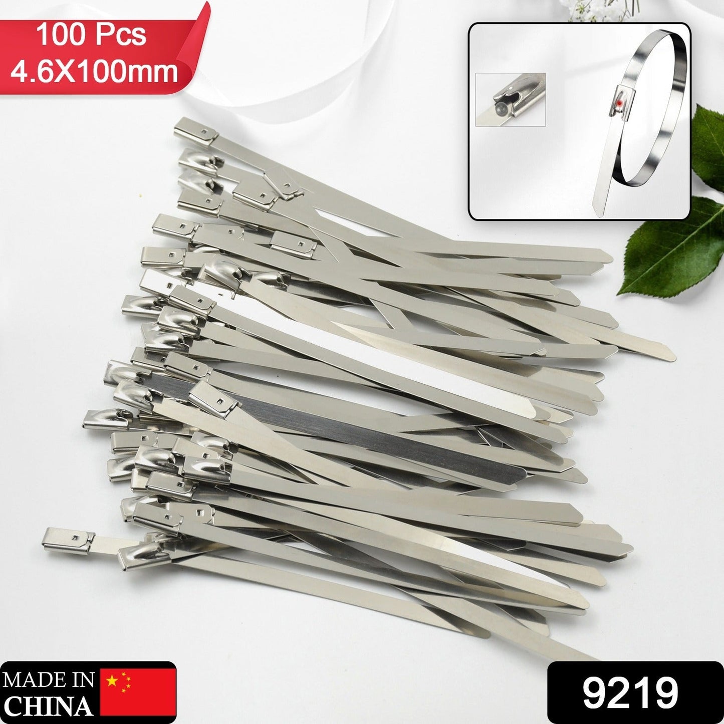 Stainless Steel Cable TIE Used for Solar, Industrial and Home Improvement Multipurpose HIGH Strength, Self-Locking Zip Ties, Multi-purpose Tie, Portable Rustproof 100Pcs Wide Application Zip Tie Set for Building (4.6x100MM / 100 pcs Set) - Springkart 