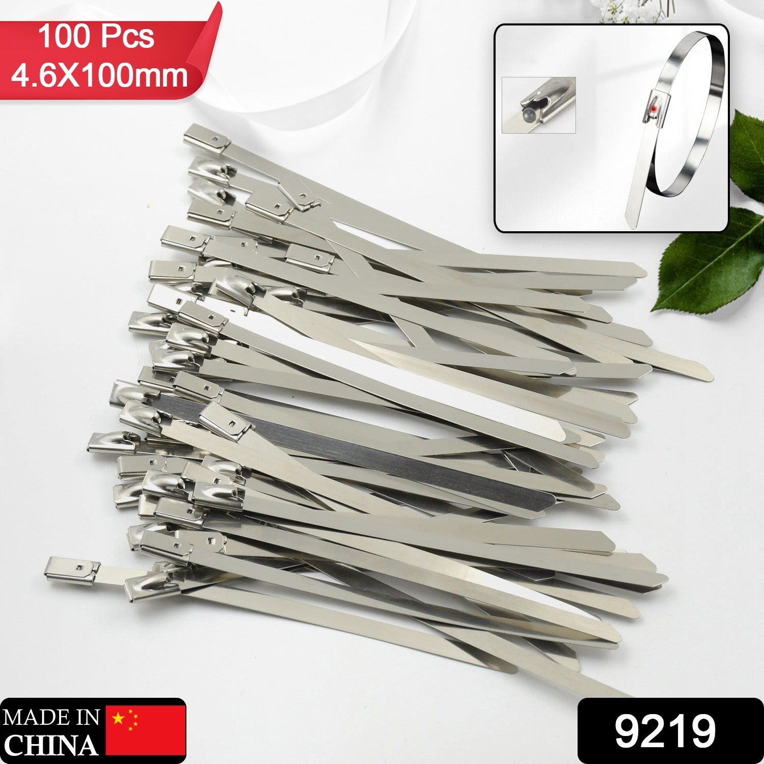 Stainless Steel Cable TIE Used for Solar, Industrial and Home Improvement Multipurpose HIGH Strength, Self-Locking Zip Ties, Multi-purpose Tie, Portable Rustproof 100Pcs Wide Application Zip Tie Set for Building (4.6x100MM / 100 pcs Set) - Springkart 