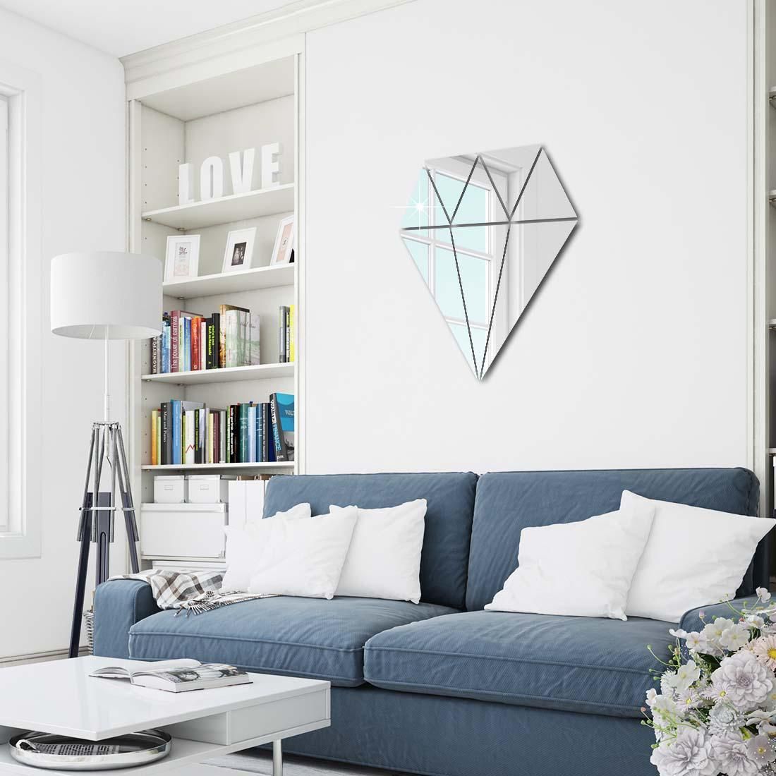 Acrylic Diamond Mirror Wall Stickers - Springkart 