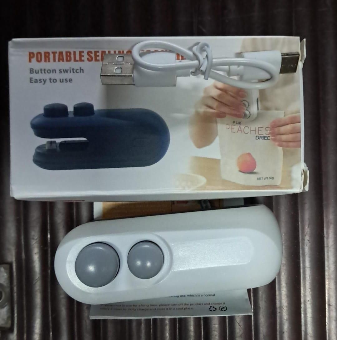 Portable Mini Sealing Machine 2 in 1 USB Rechargeable Magnetic Bag Sealer Heat Seal with Cutter - Springkart 