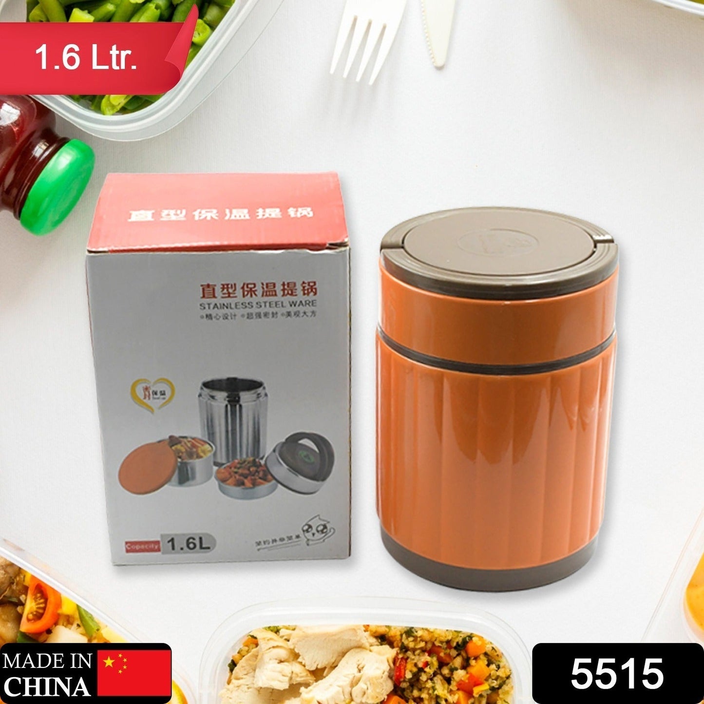 Leak-proof Thermos Flask For Hot Food, Warm Soup Cup, Vacuum Insulated Lunch Box, Food Box for Thermal Container For Food Stainless Steel - Springkart 