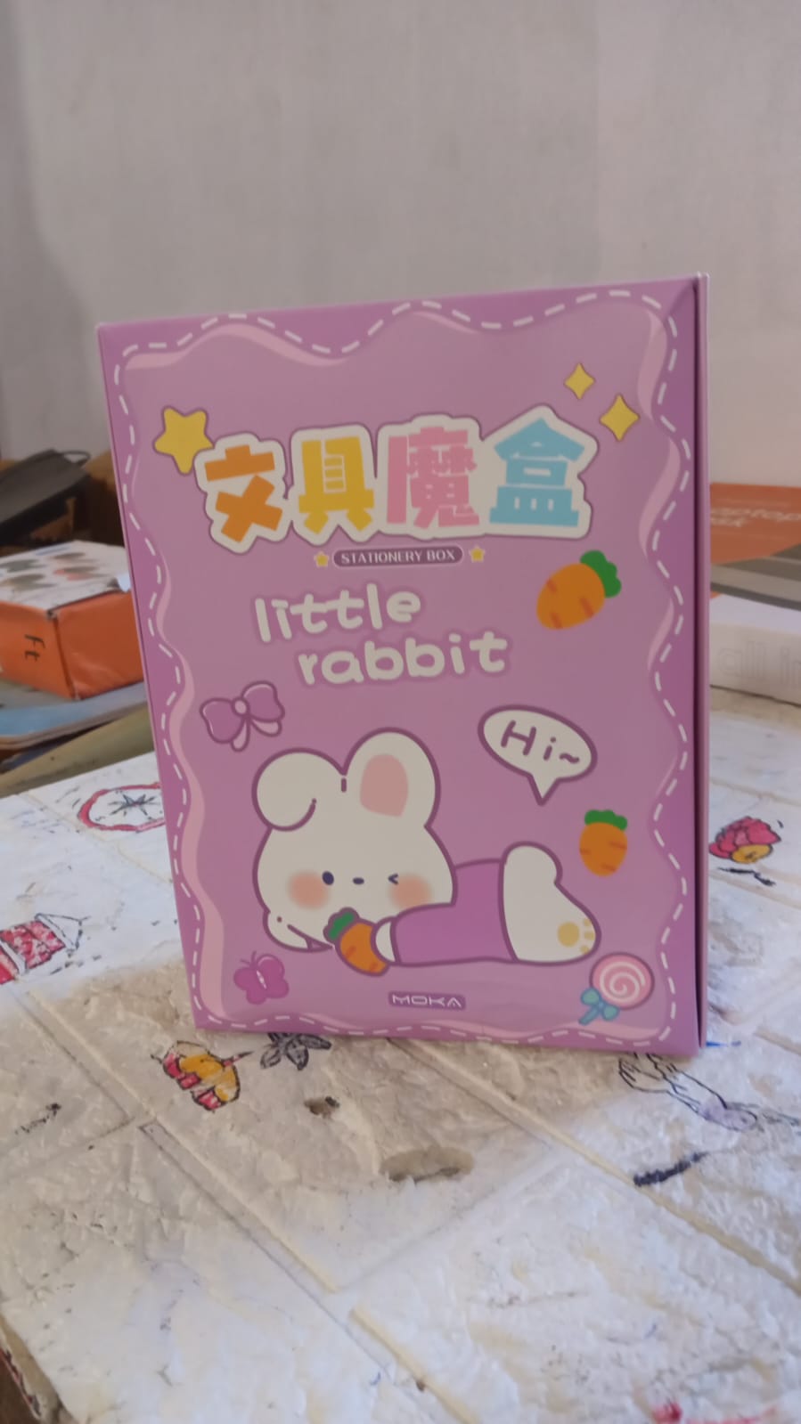 Cartoon Stationery Box Cartoon Design School Box Book , diary , Pen , Eraser, Sharpner , Sticker & Pen Refill Student Gift School box (1 box) - Springkart 