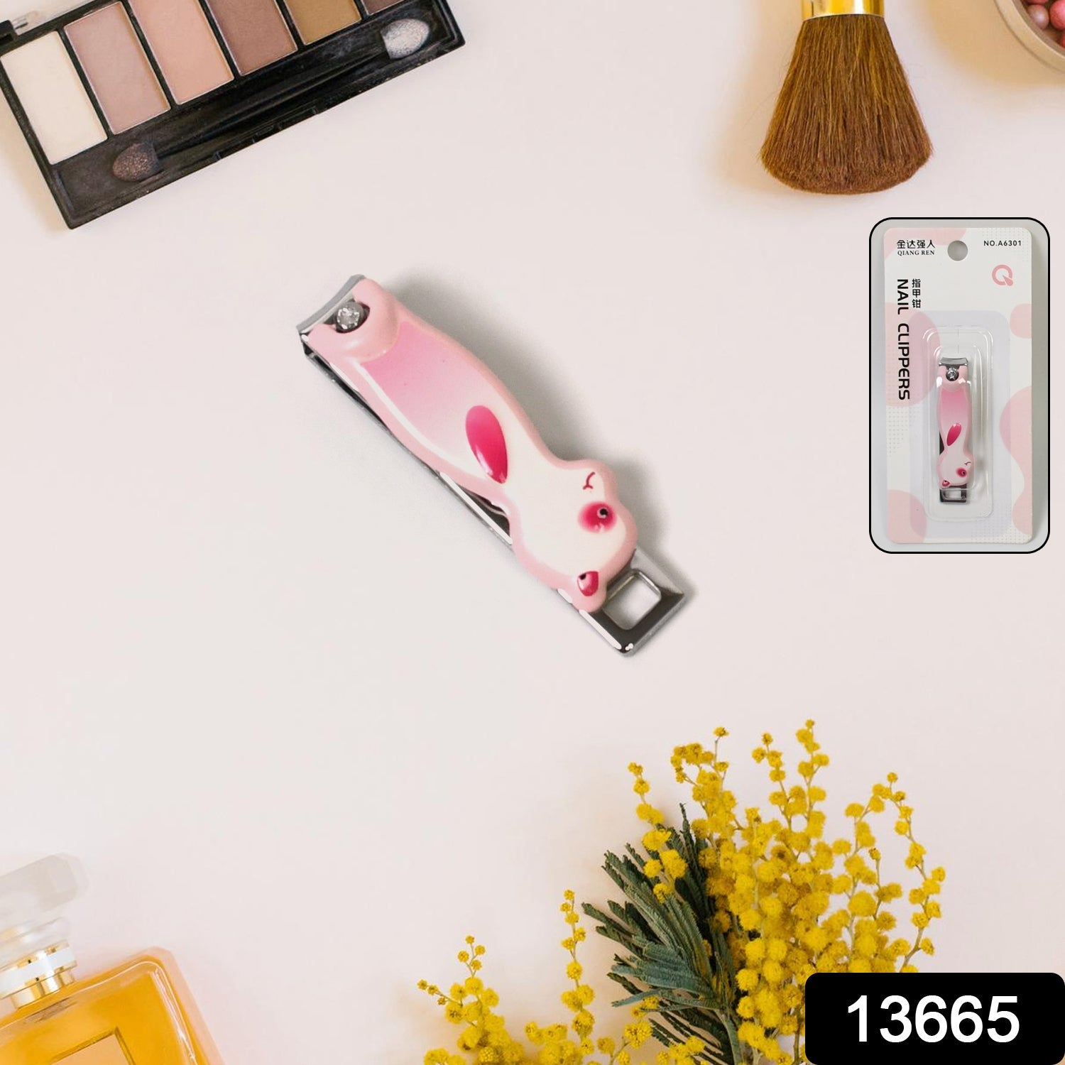 Cute Nail Clipper With Nail Catcher Nail File - Stainless Steel (1 Pc) - Springkart 