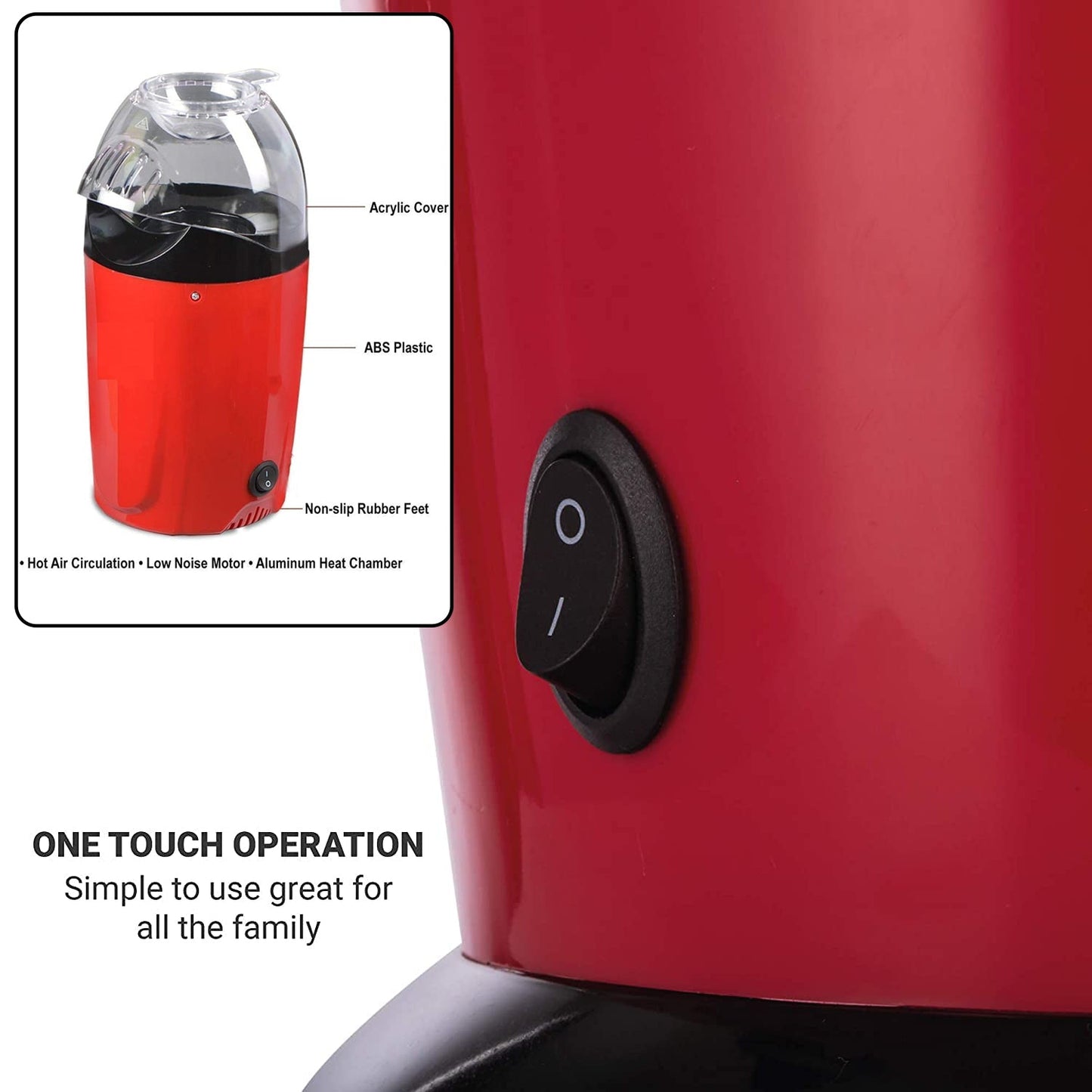 Hot Air Popcorn, Popper Electric Machine Snack Maker - Springkart 