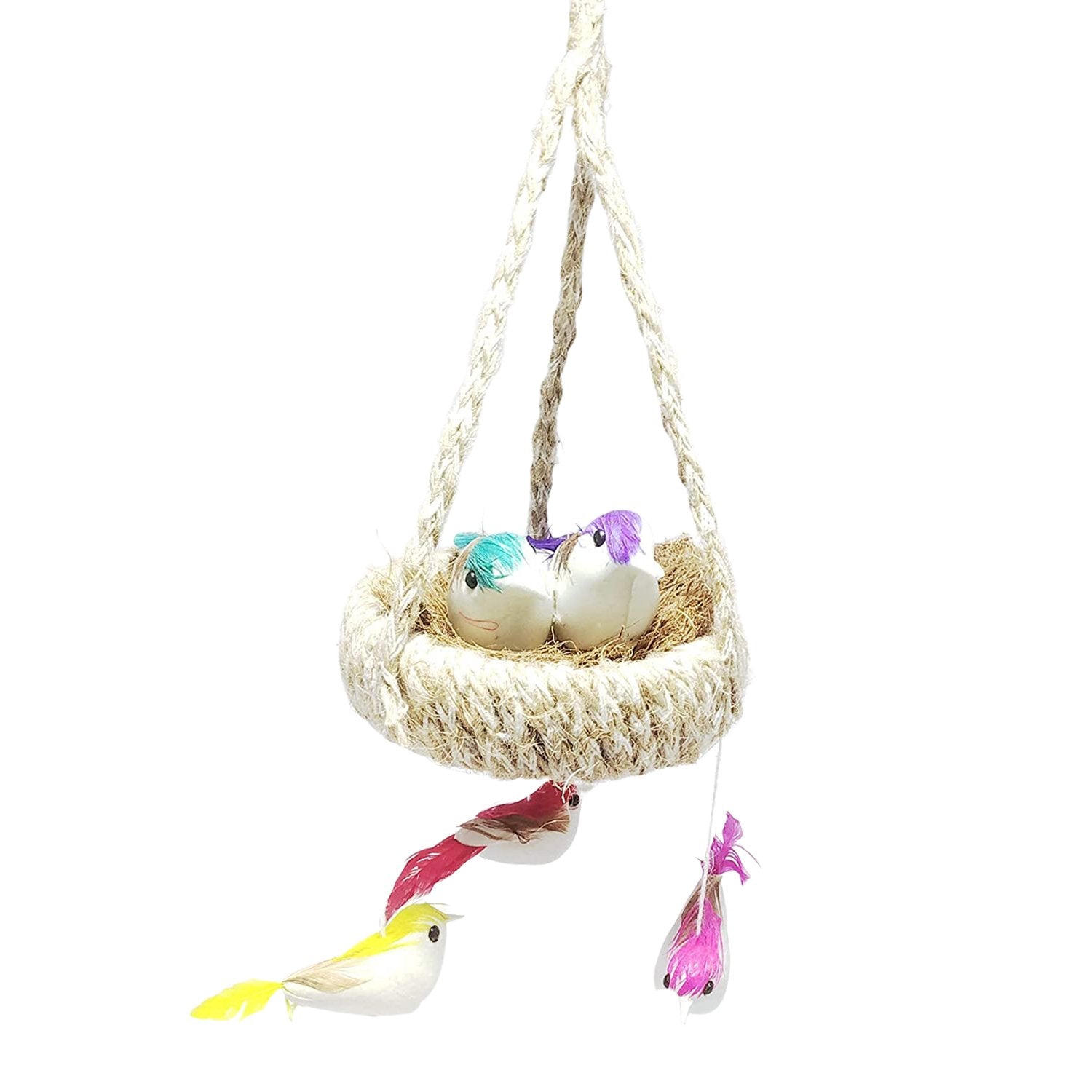 Artificial Jute Hanging Birds Nest Jhumar Chidiyan Ka Ghosla - Springkart 