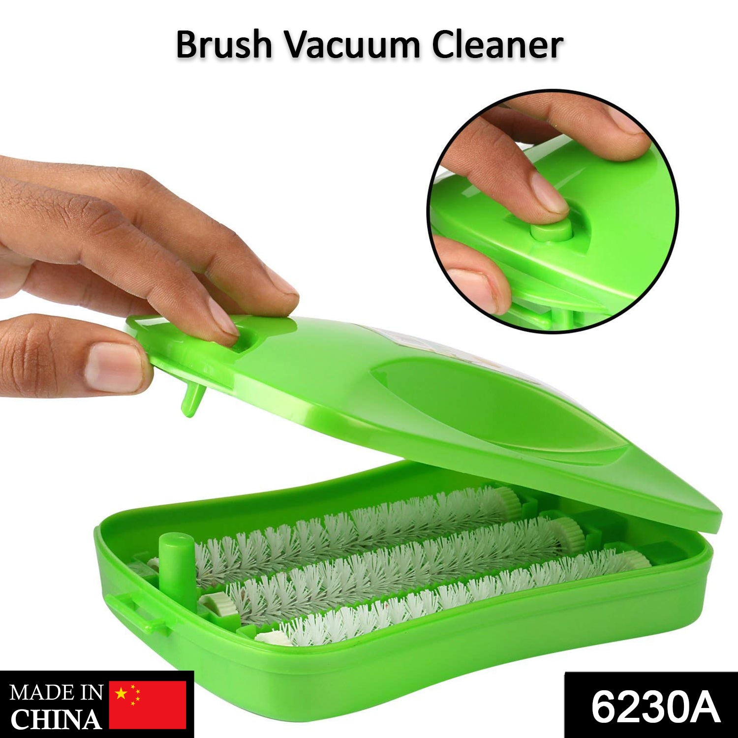 6230a Plastic Handheld Carpet Roller Brush Cleaning With Dust Crumb Collector Wet And Dry Brush - Springkart 