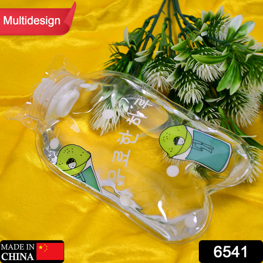 6541 Transparent Multi Design Small Hot Water Bag With Cover For Pain Relief Neck Shoulder Pain And Hand Feet Warmer Menstrual Cramps. - Springkart 