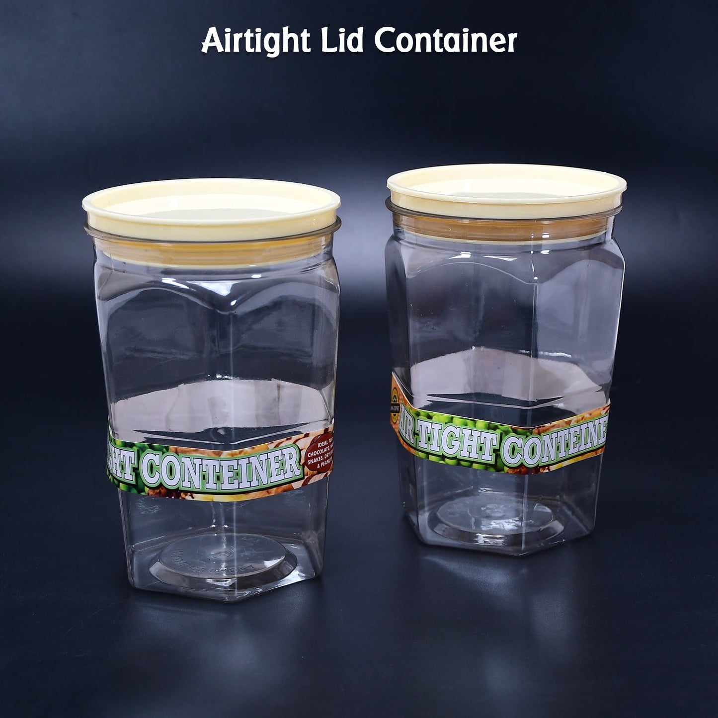 Air Tight Kitchen Storage Container for Rice | Dal | Atta, BPA-Free, Flour | Cereals | Snacks | Stackable | Modular, Round. (Approx - 1100Ml, Set of 2pcs) - Springkart 