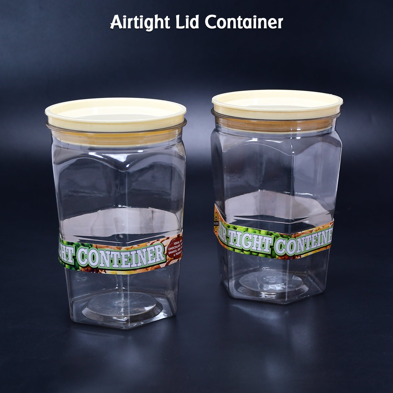 Air Tight Kitchen Storage Container for Rice | Dal | Atta, BPA-Free, Flour | Cereals | Snacks | Stackable | Modular, Round. (Approx - 1100Ml, Set of 2pcs) - Springkart 