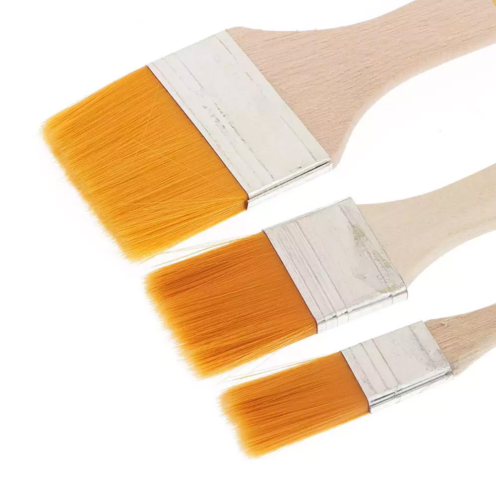 High-quality flat brushes for precise painting.