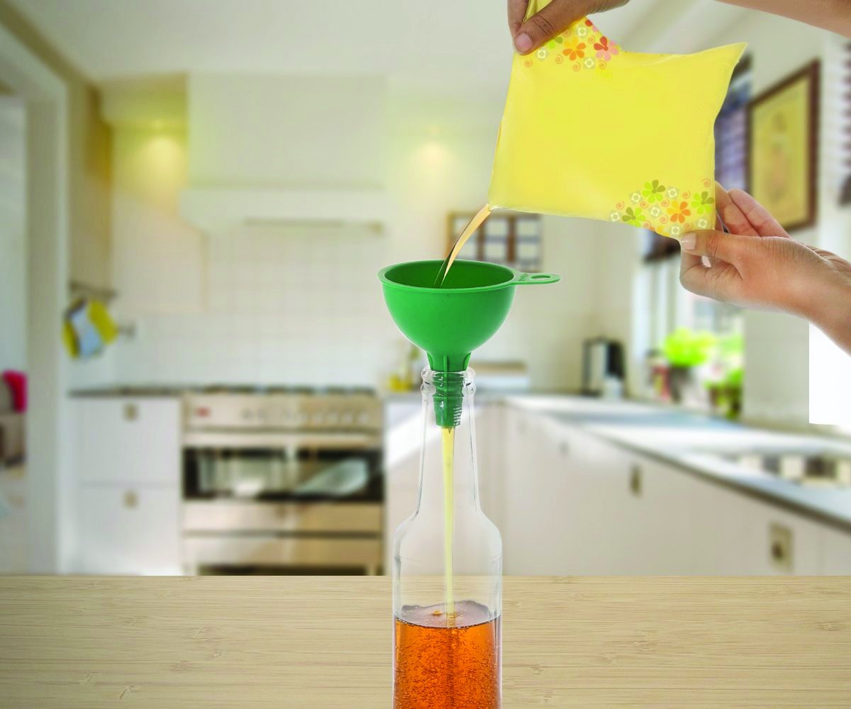 Food-Grade Silicone Funnel: Safe & Easy Transfer for Liquids & Grains (1 Pc) - Springkart 