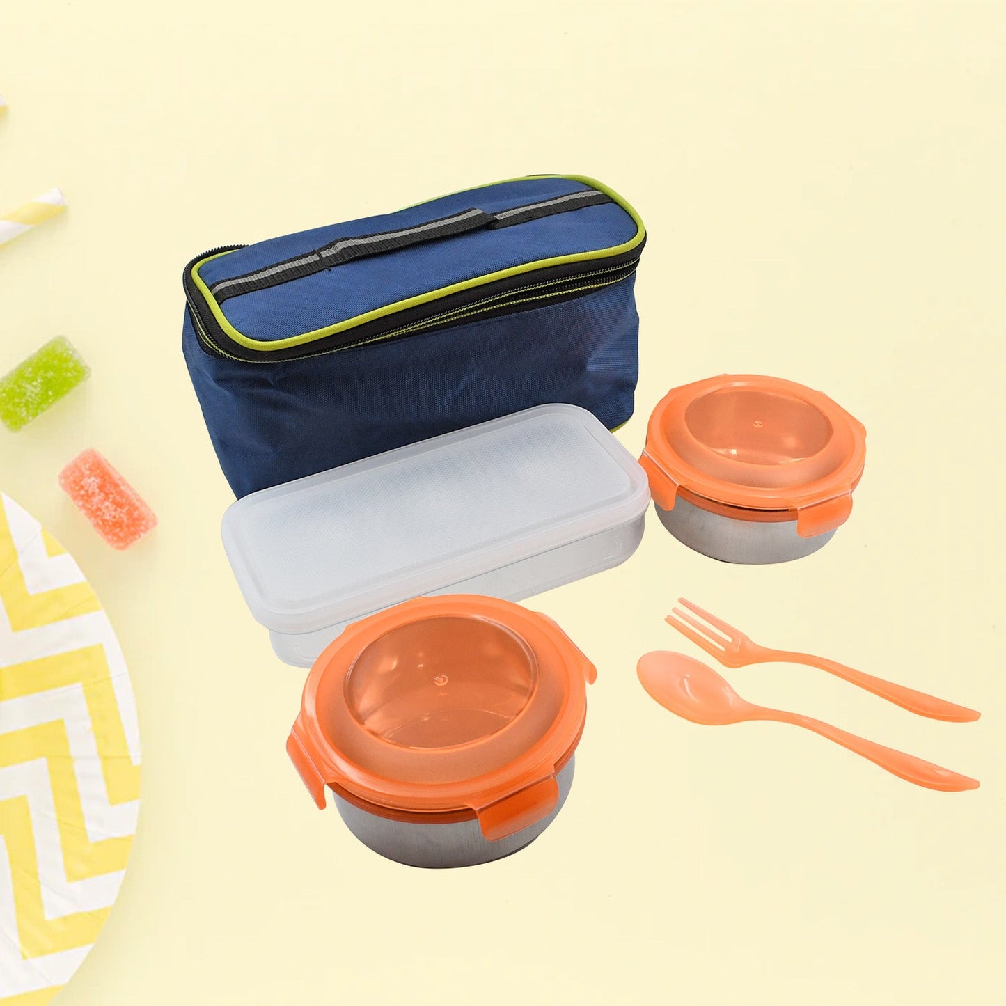 AIRTIGHT & LEAK PROOF STAINLESS STEEL CONTAINER MULTI COMPARTMENT LUNCH BOX CARRY TO ALL TYPE LUNCH IN LUNCH BOX & PREMIUM QUALITY LUNCH BOX IDEAL FOR OFFICE , SCHOOL KIDS & TRAVELLING IDEAL (3 Different Lunch Box) - Springkart 
