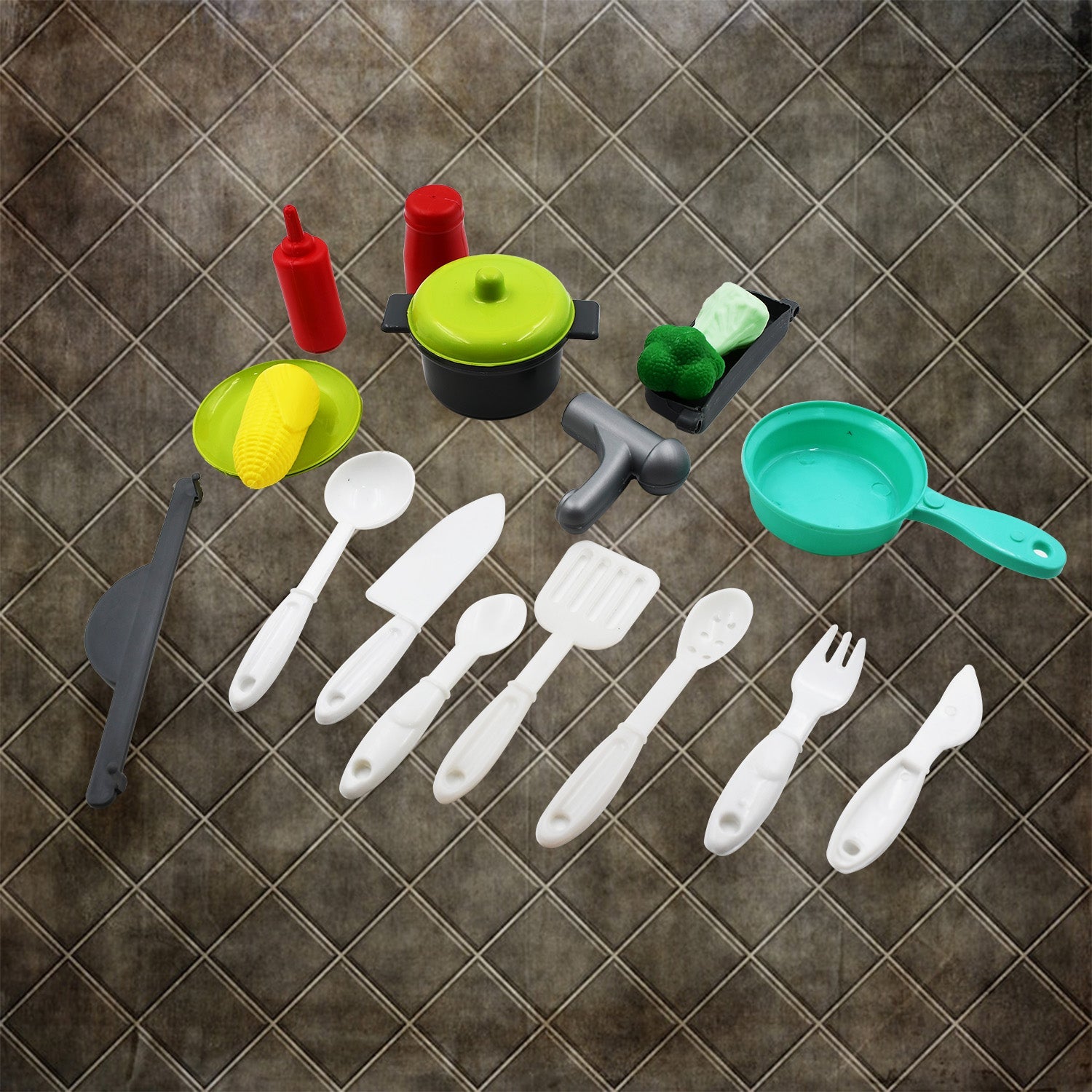 Cooking Toy Plastic Kids Cooking School Play Set (26 Pc Set) - Springkart 