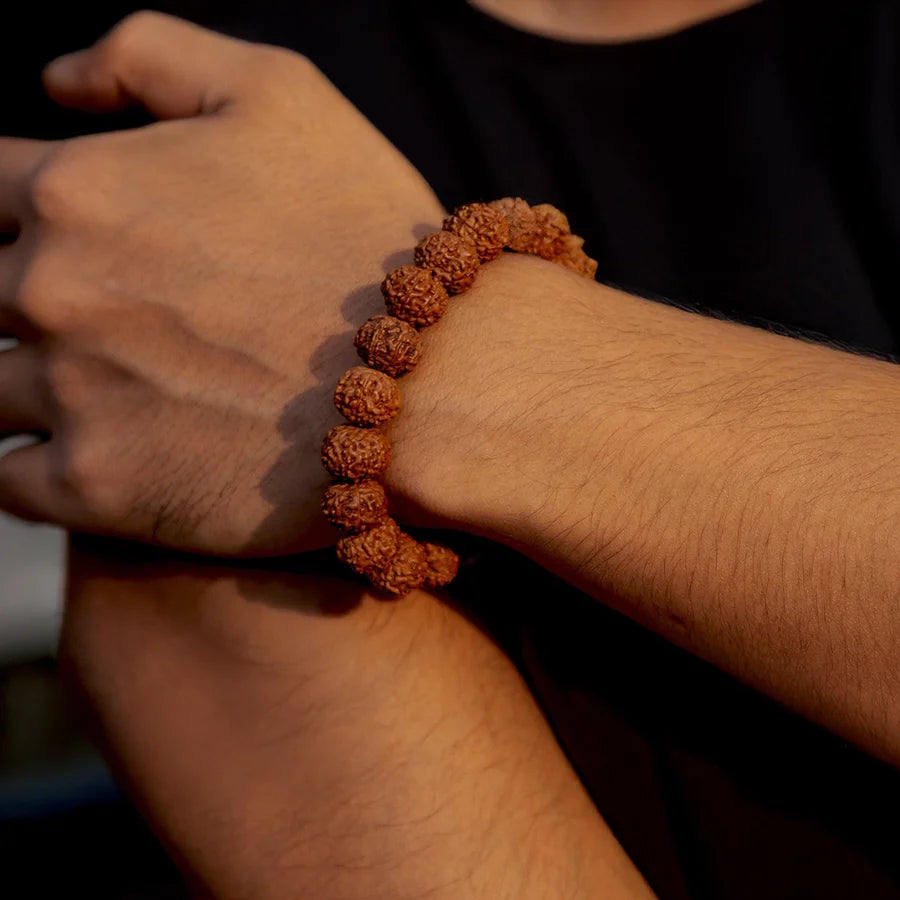 Divya Raksha Combo - Rudraksha karungali Mala with Free 7 Mukhi Rudraksha Bracelet