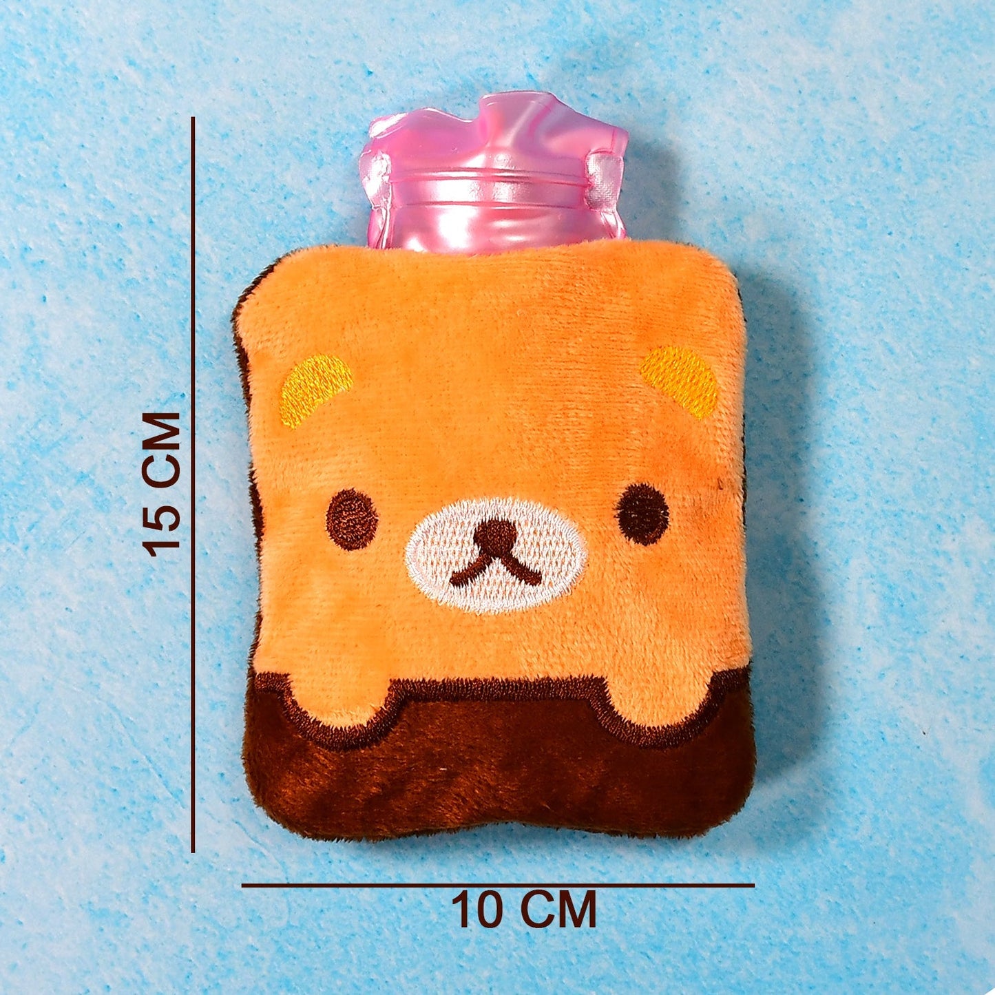 Brown Panda Print small Hot Water Bag with Cover for Pain Relief, Neck, Shoulder Pain and Hand, Feet Warmer, Menstrual Cramps. - Springkart 