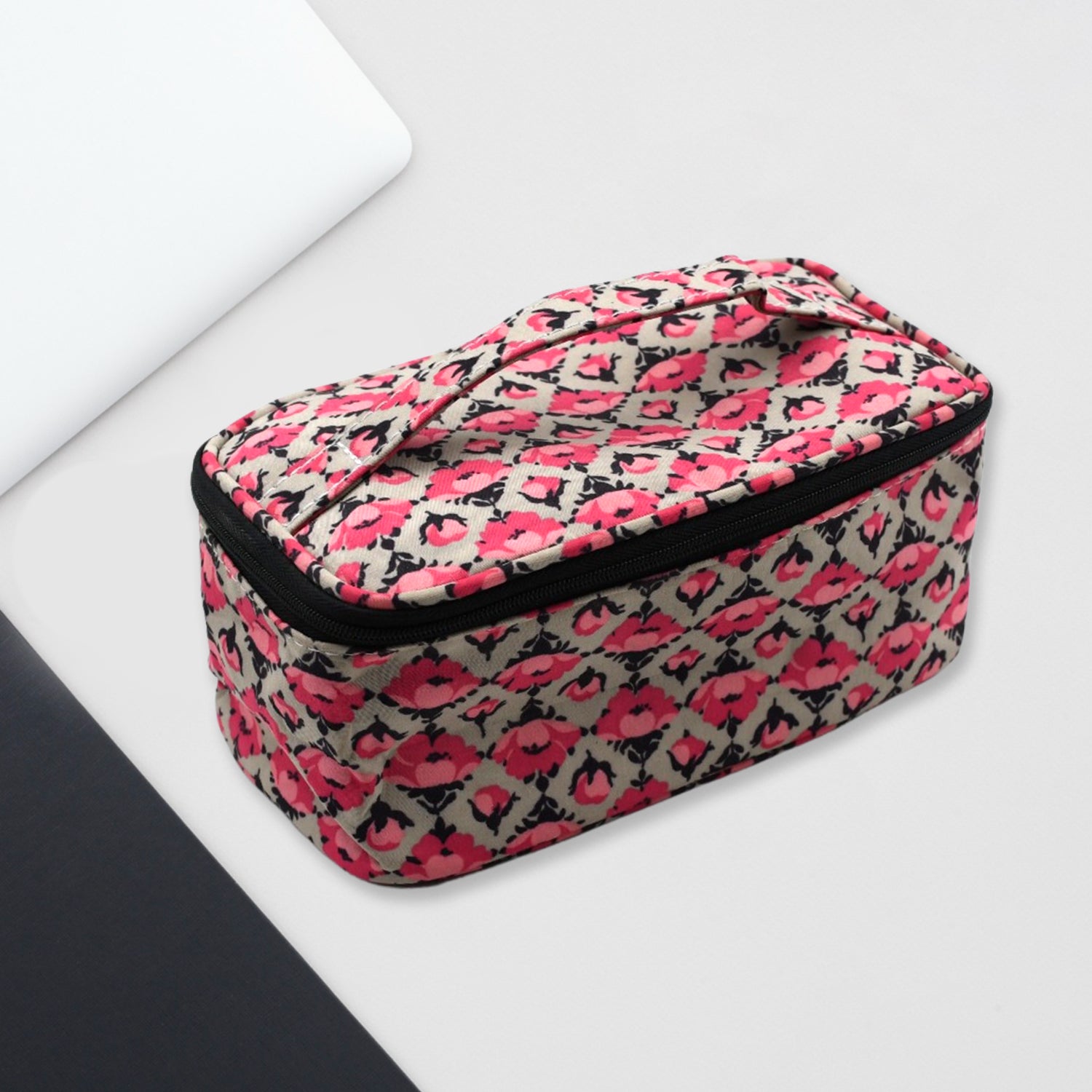 Decor Travel Makeup Bag with Small pouch Portable Organizer Makeup Cosmetic Train Case Large Capacity for Cosmetics Makeup Brushes and Toiletry Jewelry for More Storage - Springkart 