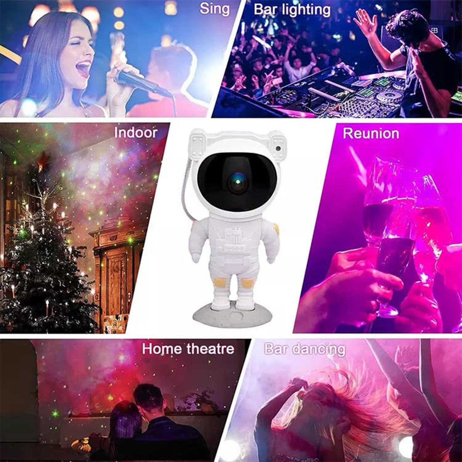 Robot Sky Space Stars Light Astronaut Galaxy Projector, Night lamp, Bedroom, Kids, Projector, Remote Control, Star Projector Will Take Children's to Explore The Vast Starry Sky for Adults, raksha bandhan, Diwali Gift - Springkart 