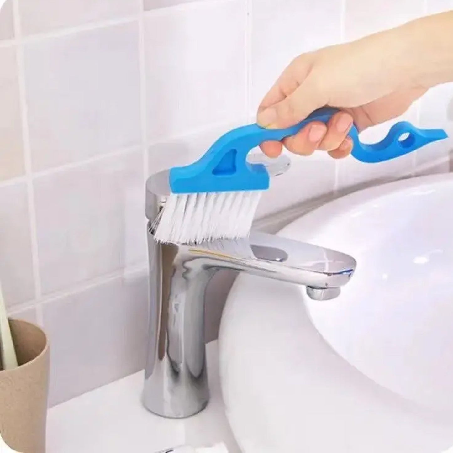 Groove Gap Cleaning Brush, Kitchen Cleaning Tools Mini Corner Cleanings Tool Hand-held Shower Door Gap Cleaner for Window Blinds Sliding Door Track Gaps Corner Cleaner Brush Keyboard - Springkart 