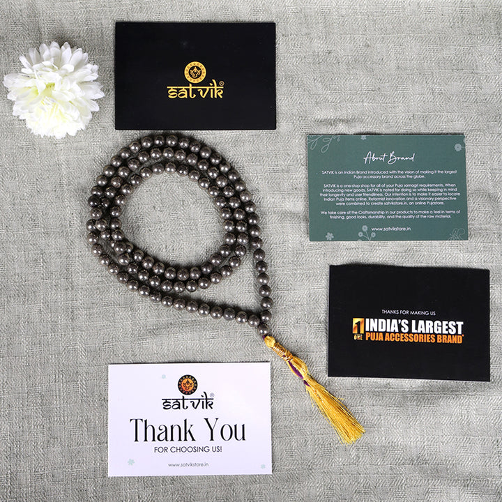 Pyrite Hakik Mala 108 Beads | Cosmic Energy Mala