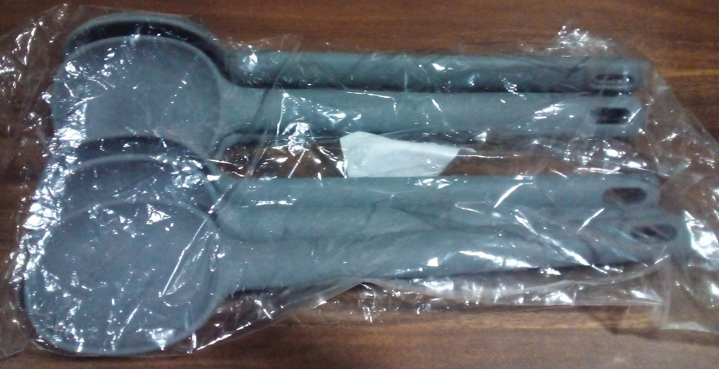 Multipurpose Silicone Spoon, Silicone Basting Spoon Non-Stick Kitchen Utensils Household Gadgets Heat-Resistant Non Stick Spoons Kitchen Cookware Items For Cooking and Baking (6 Pcs Set) - Springkart 