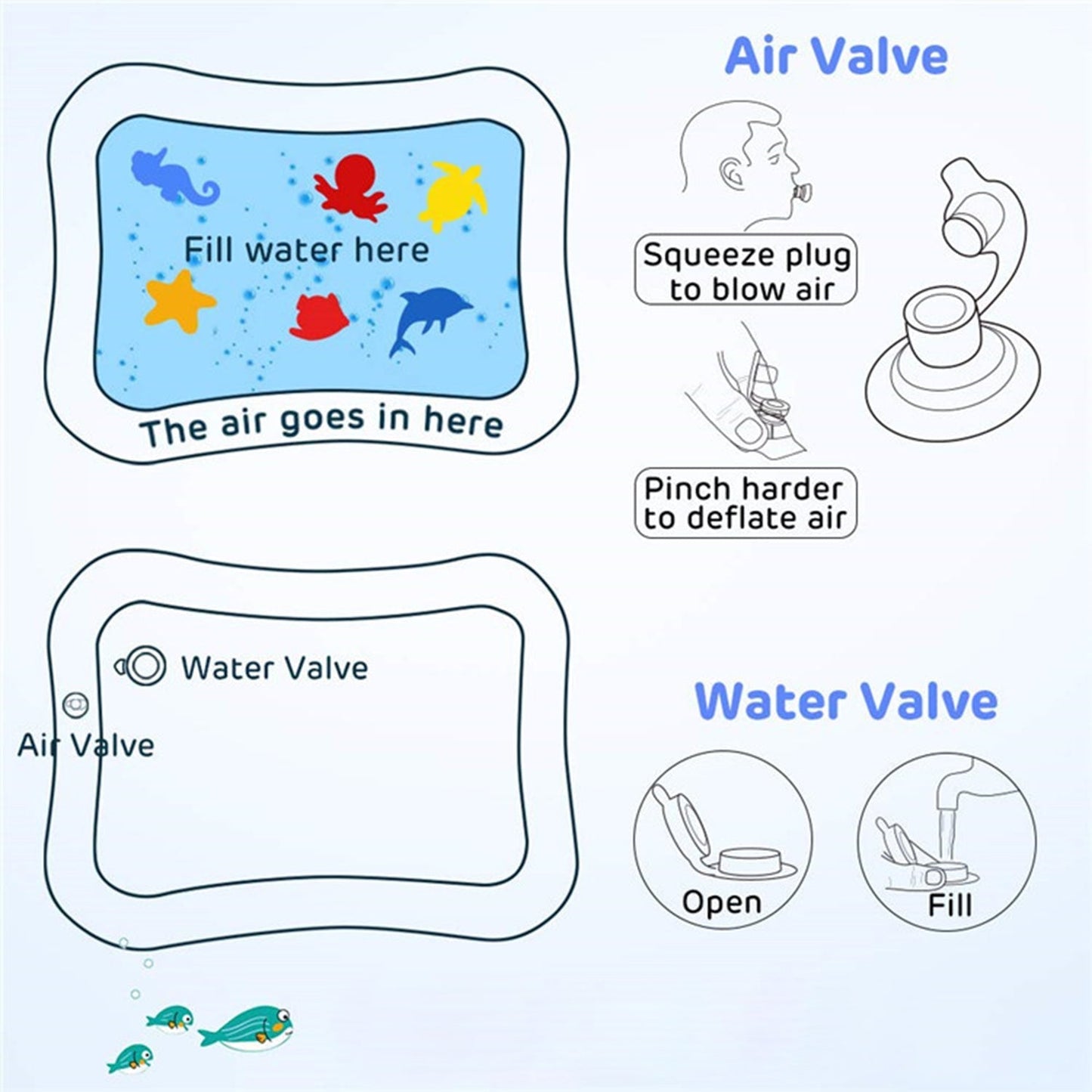 Mat, Baby Water Mat Inflatable Baby Play Mat Activity Center for Infant Baby Toys 3 to 15 Months, Baby Gifts for Boys Girls(Assorted Design) - Springkart 