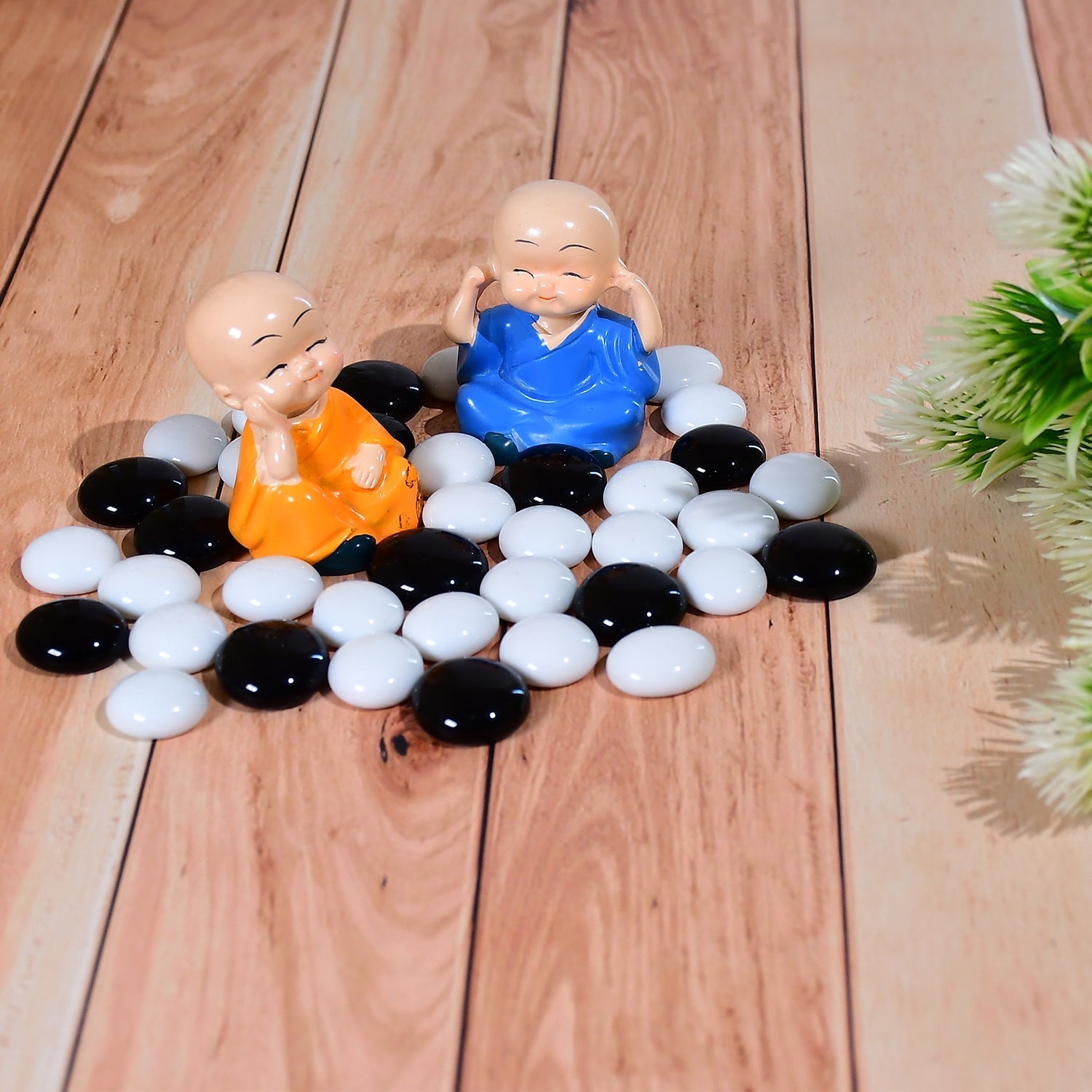 Glass Gem Stone, Flat Round Marbles Pebbles for Vase Fillers, Attractive pebbles for Aquarium Fish Tank. - Springkart 
