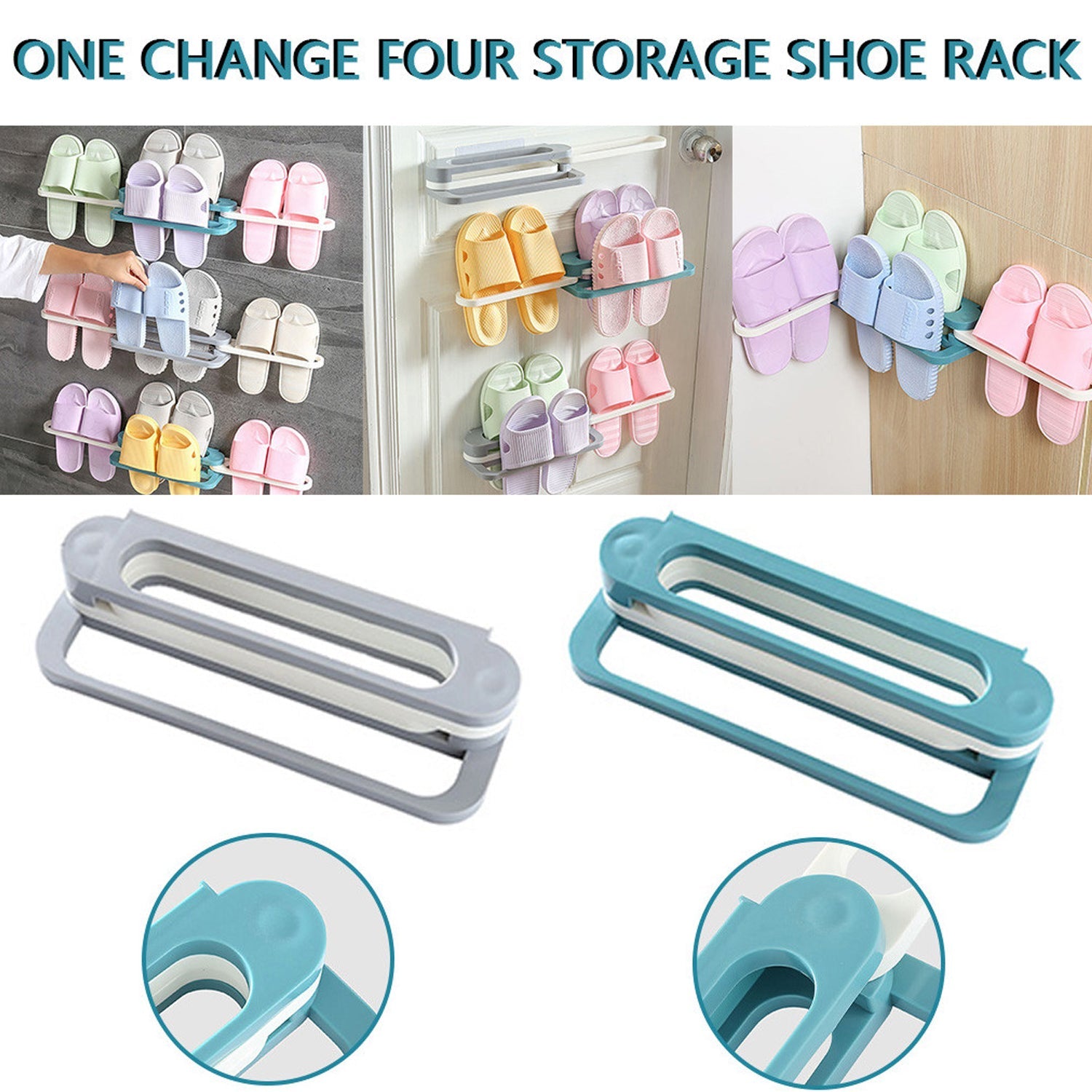 Multifunction Folding Slippers / Shoes Hanger Organizer Rack - Springkart 