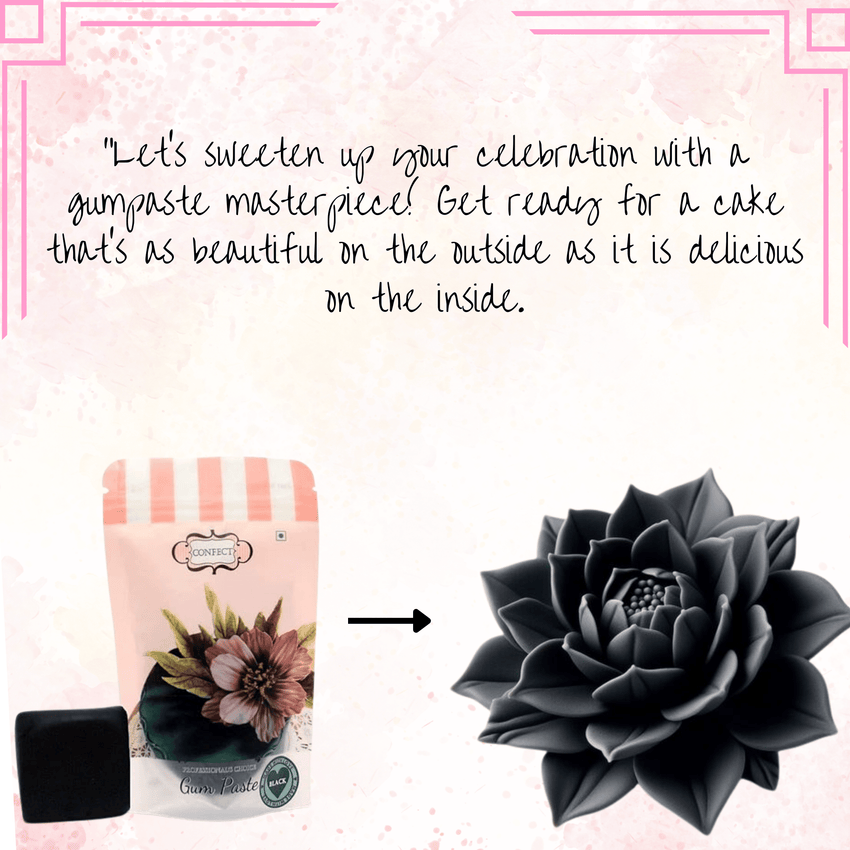 Black | Edible Gum paste 1 Kg