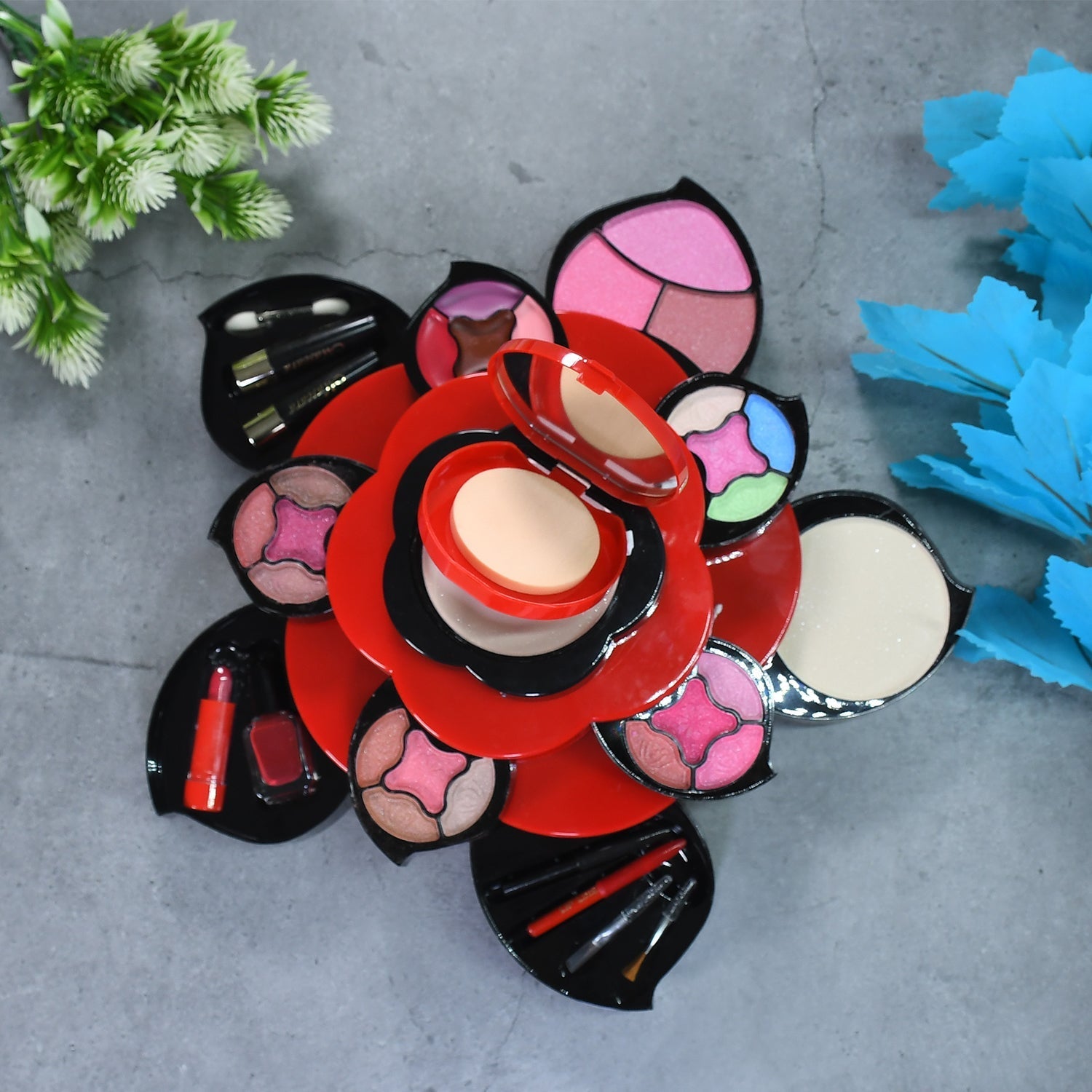 All in One Makeup Kit for Teens Flower Palette for Girls 3 Tier Cosplay - Springkart 
