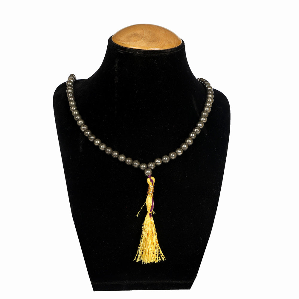 Pyrite Hakik Mala 108 Beads | Cosmic Energy Mala