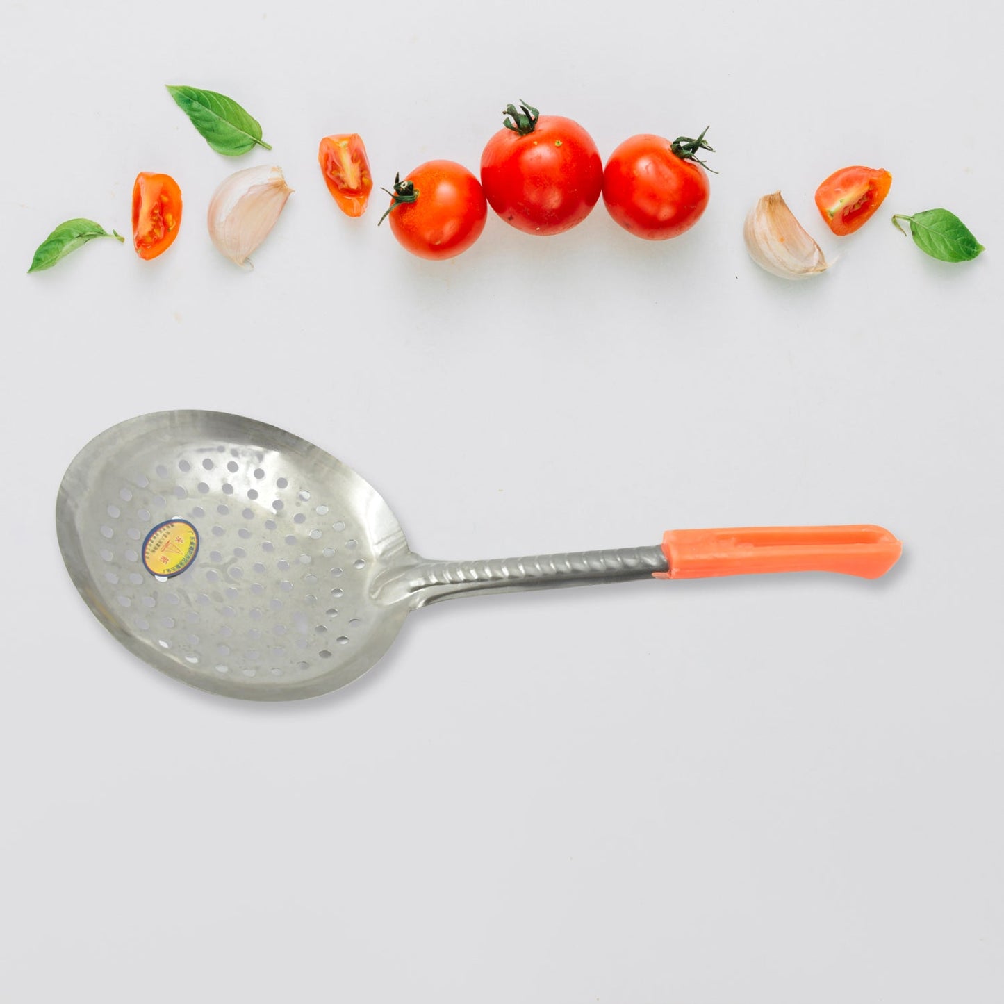Colander Spoon, Non Slip Hand Polished Thickened Hot Pot Spoon for Kitchen for Restaurant, Stainless Steel Cooking Colander Skimmer Slotted Spoon Kitchen Strainer Ladle with Long Handle for Kitchen Cooking Baking (35 Cm) - Springkart 
