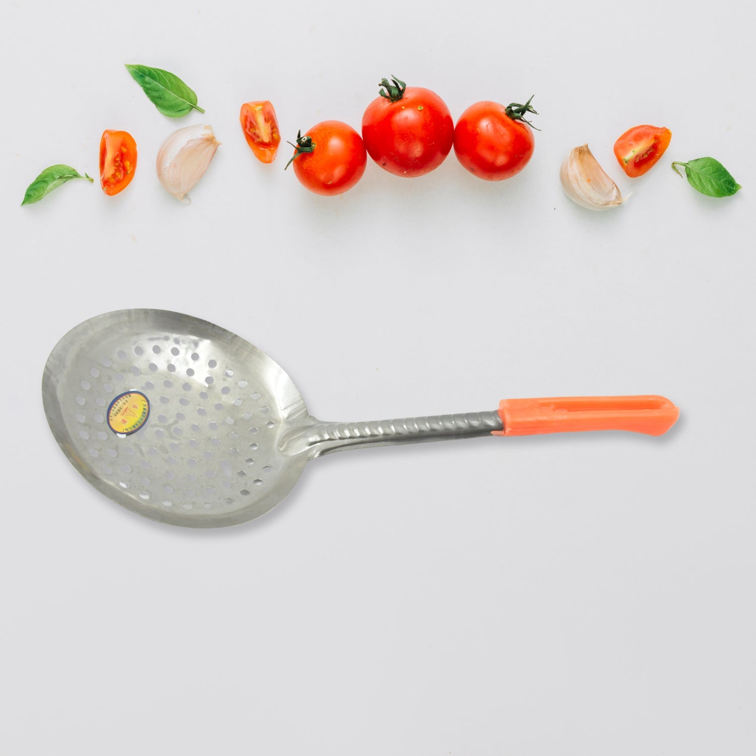 Colander Spoon, Non Slip Hand Polished Thickened Hot Pot Spoon for Kitchen for Restaurant, Stainless Steel Cooking Colander Skimmer Slotted Spoon Kitchen Strainer Ladle with Long Handle for Kitchen Cooking Baking (35 Cm) - Springkart 