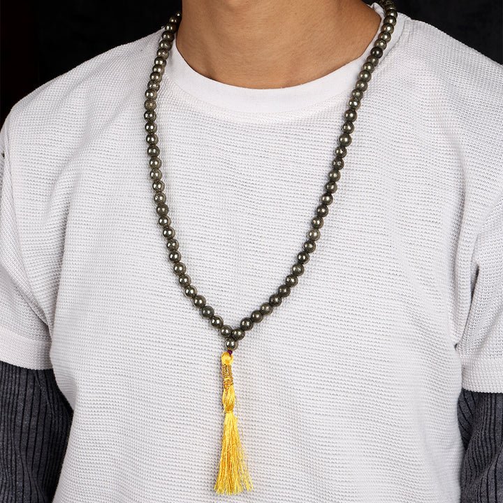 Pyrite Hakik Mala 108 Beads | Cosmic Energy Mala