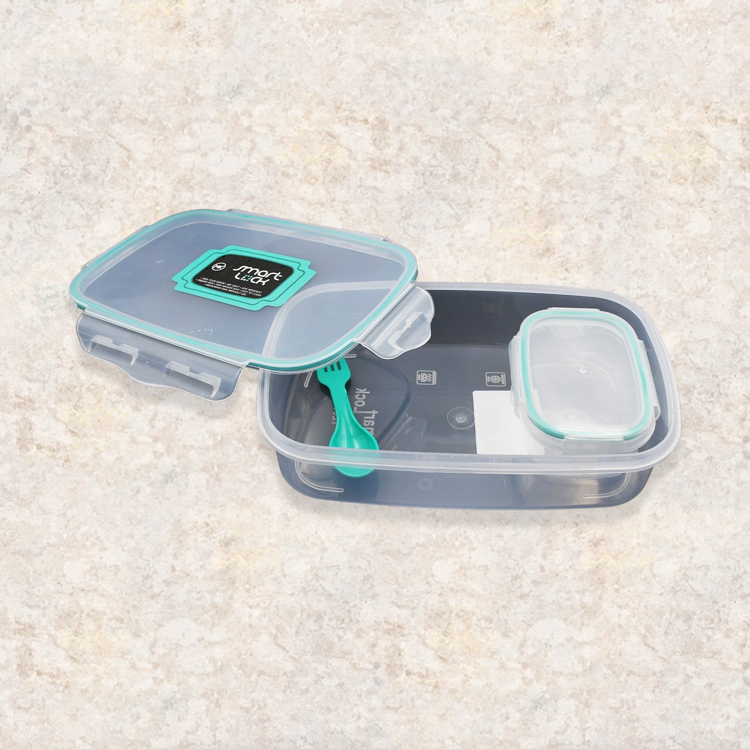 CARTOON PRINTED PLASTIC LUNCH BOX WITH INSIDE SMALL BOX & SPOON FOR KIDS, AIR TIGHT LUNCH TIFFIN BOX FOR GIRLS BOYS, FOOD CONTAINER, SPECIALLY DESIGNED FOR SCHOOL GOING BOYS AND GIRLS - Springkart 