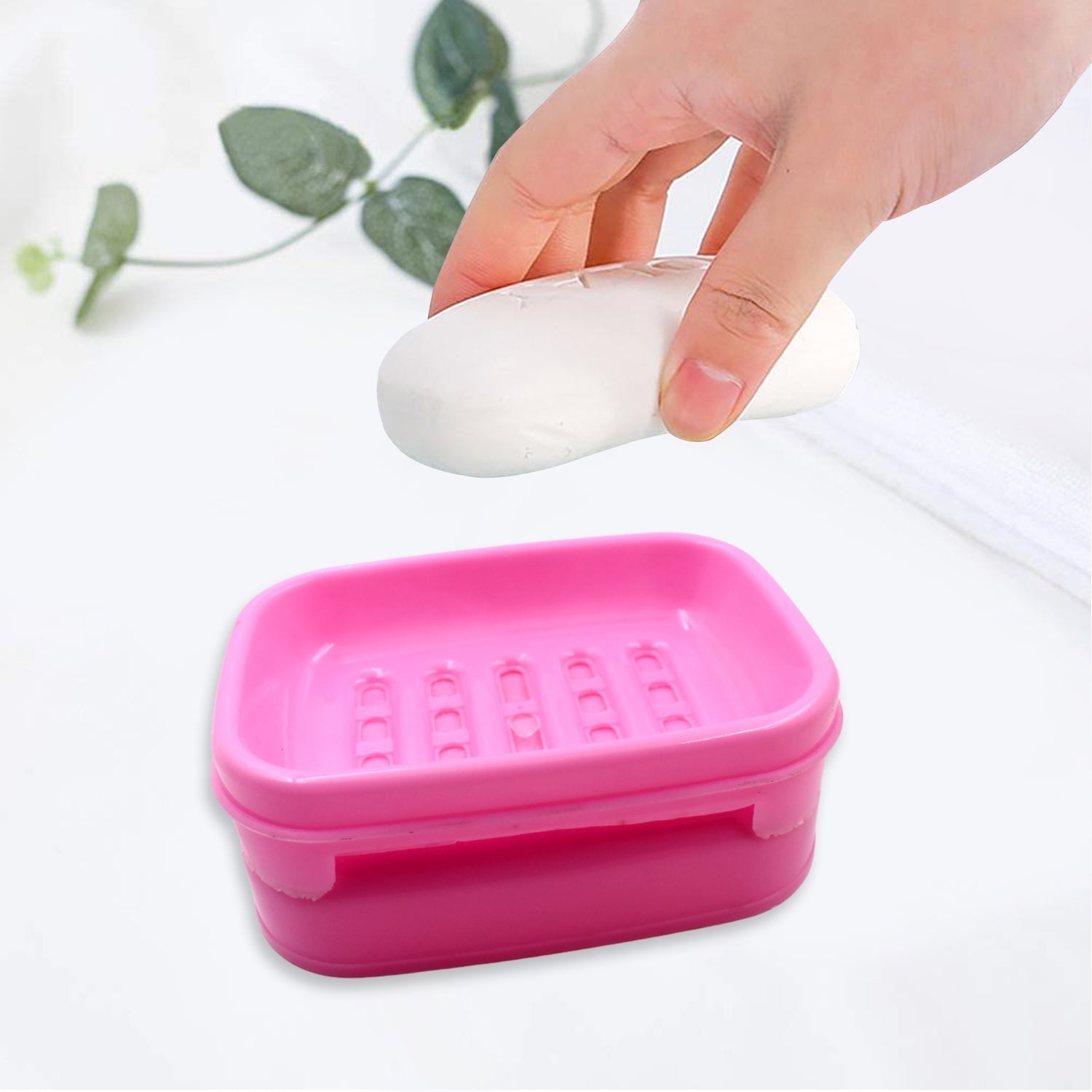 Covered Soap keeping Plastic Case for Bathroom use - Springkart 