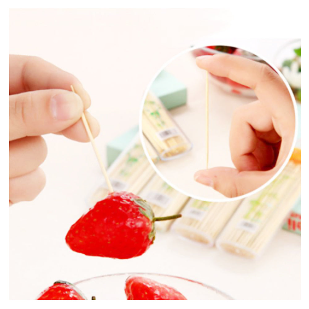 Bamboo Toothpicks with Dispenser Boxq - Springkart 
