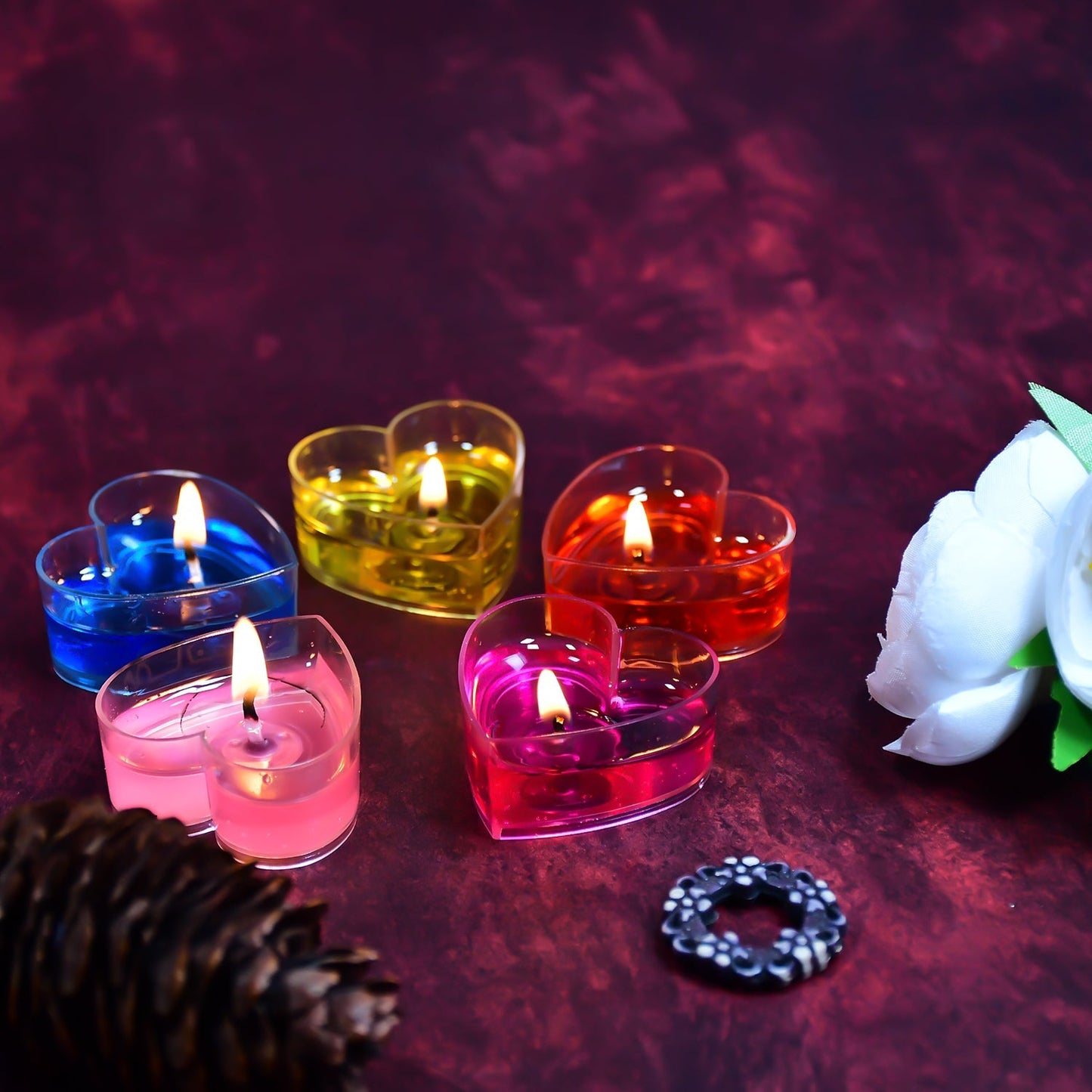 Heart Shape Wax Scented Candles. (Pack of 20 pcs) - Springkart 