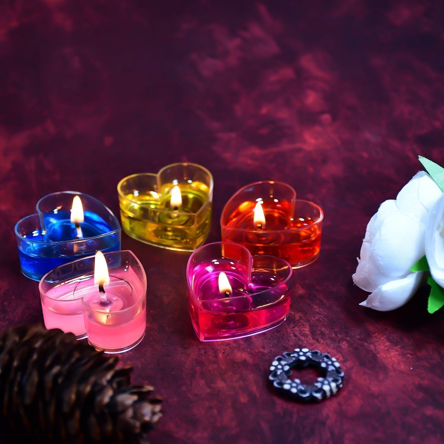 Heart Shape Wax Scented Candles. (Pack of 20 pcs) - Springkart 