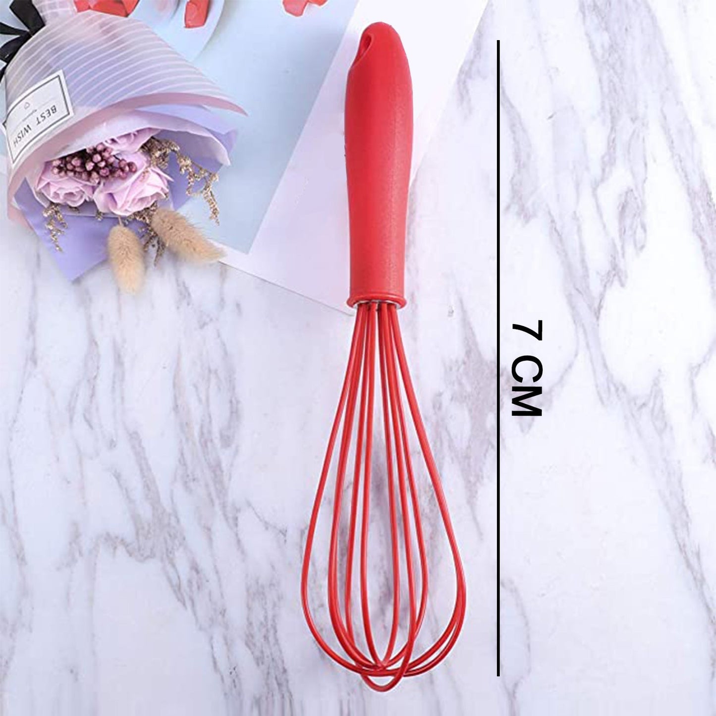 Manual Whisk Mixer Silicone Whisk, Cream Whisk, Flour Mixer, Rotary Egg Mixer, Kitchen Baking Tool. - Springkart 