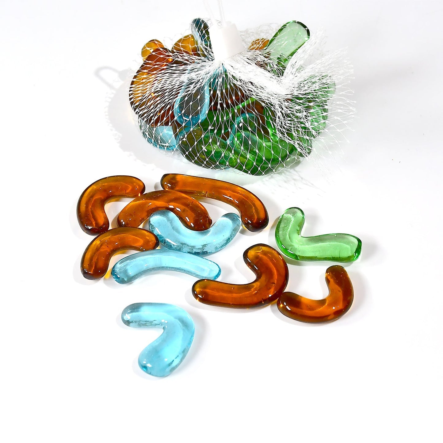 Glass Gem Stone, Flat Round Marbles Pebbles for Vase Fillers, Attractive pebbles for Aquarium Fish Tank. - Springkart 