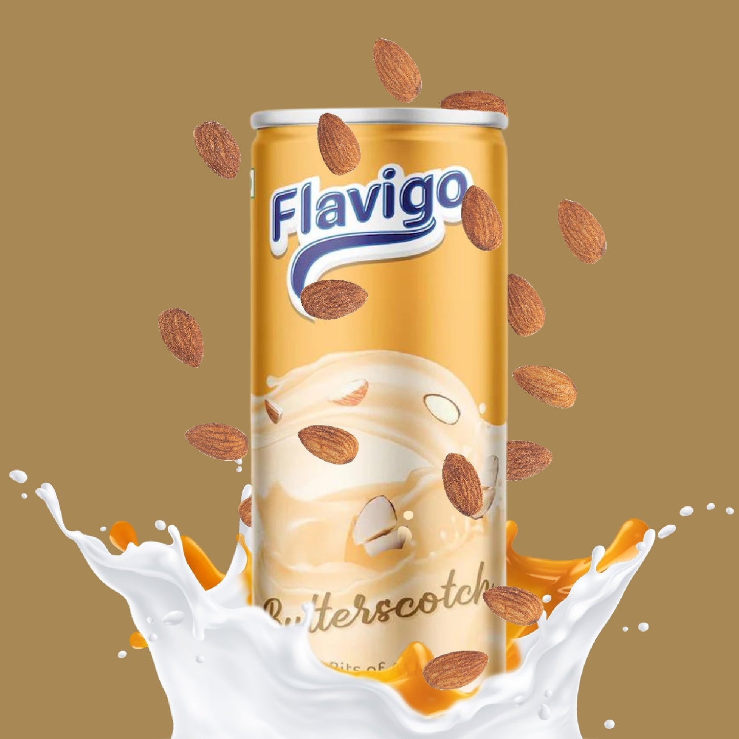 Flavigo Butter Scotch Ice Cream Milkshake (200Ml) | Ice cream shakes - Springkart 