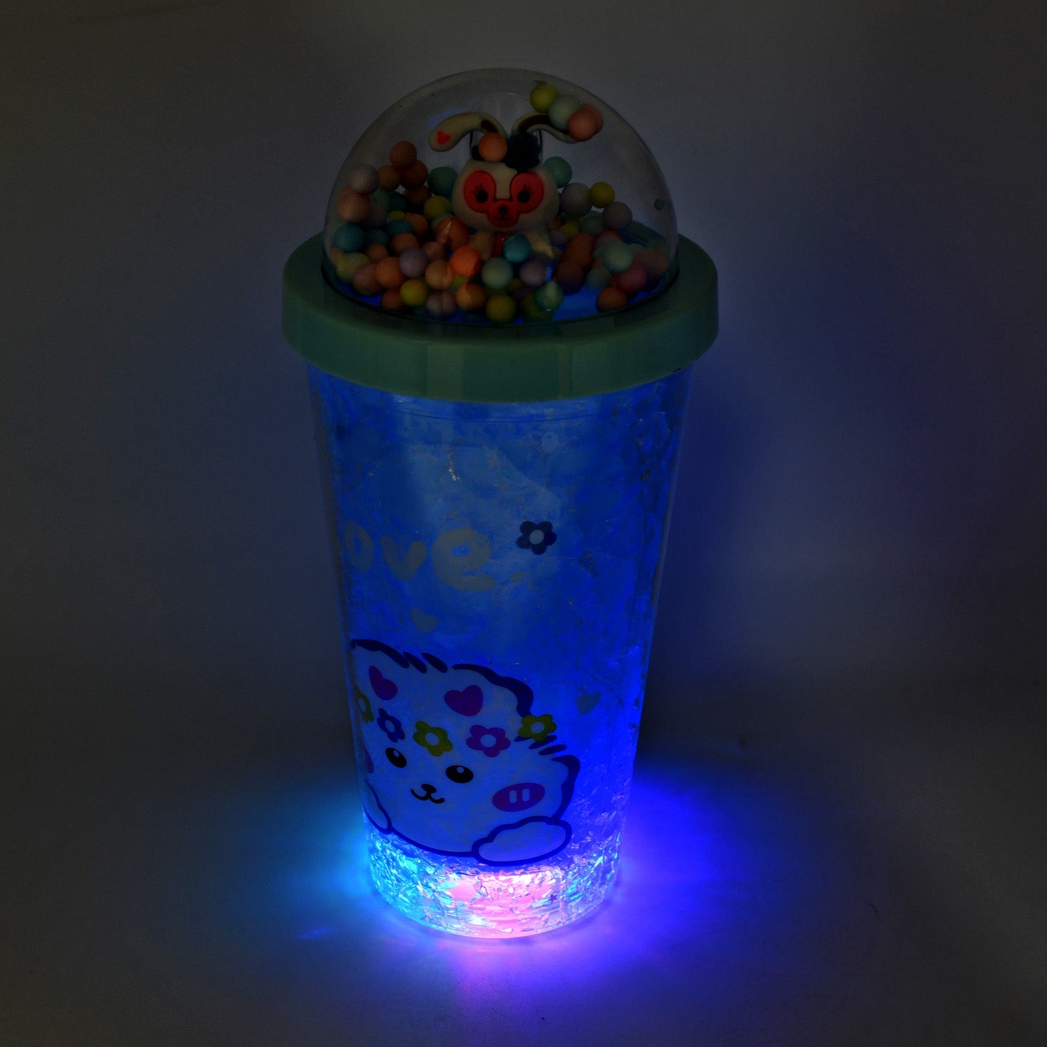 LED Light Unicorn Sipper Water Bottle Mason Jar Tumbler with Straw for Kids Glitter Sipper with Toy Drinking Cups for Boys and Girls School/Tuition/Gym/ Picnic, Kids and Adults, Birthday Return Gifts - Springkart 