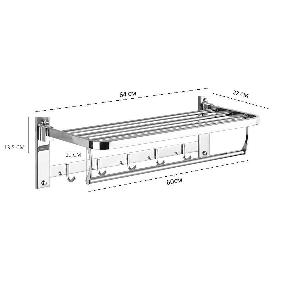 Bathroom Accessories Stainless Steel Folding Towel Rack - Springkart 