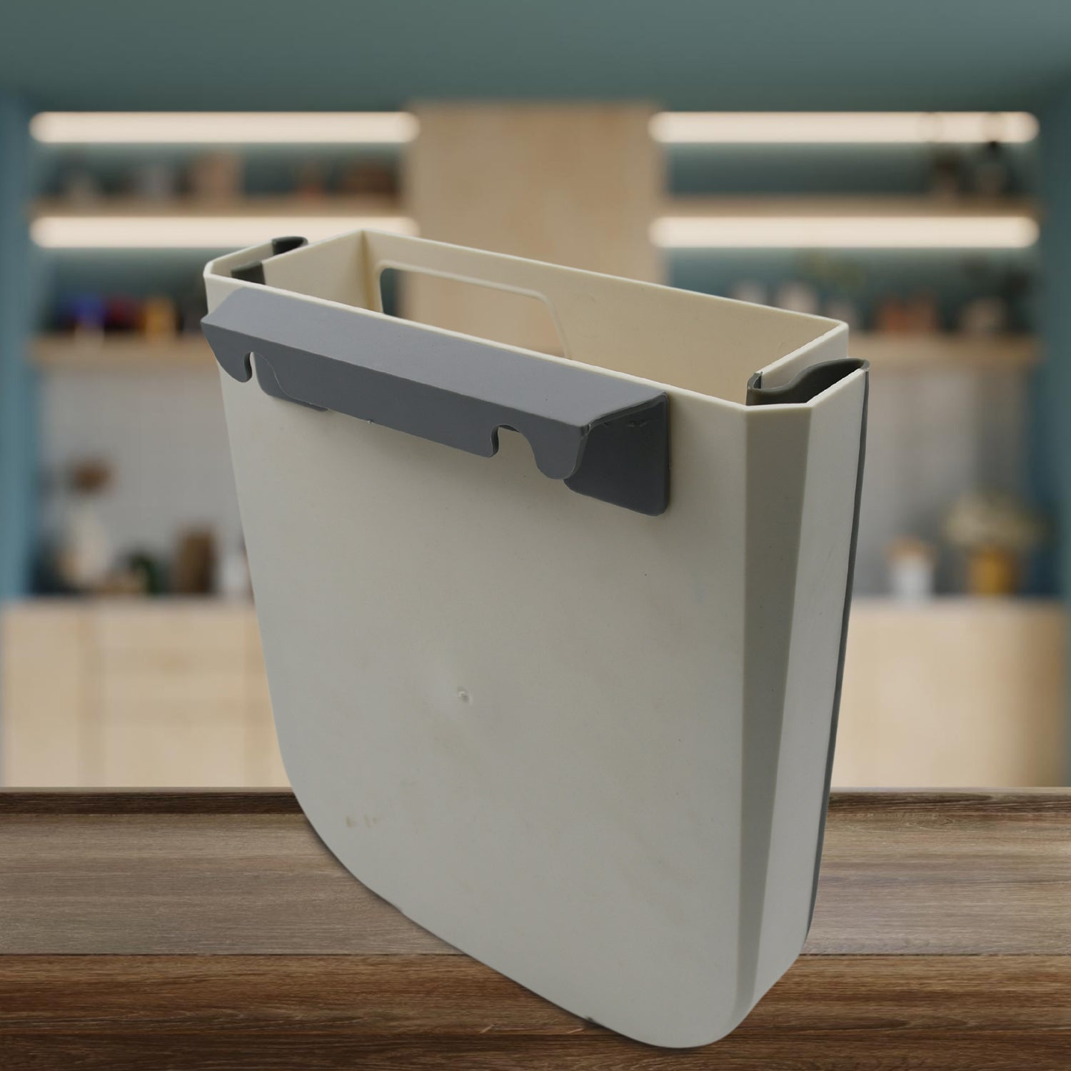 Hanging Trash Can for Kitchen Cabinet Door, Small Collapsible Foldable Waste Bins, Hanging Trash Holder for Bathroom Bedroom Office Car, Portable - Springkart 