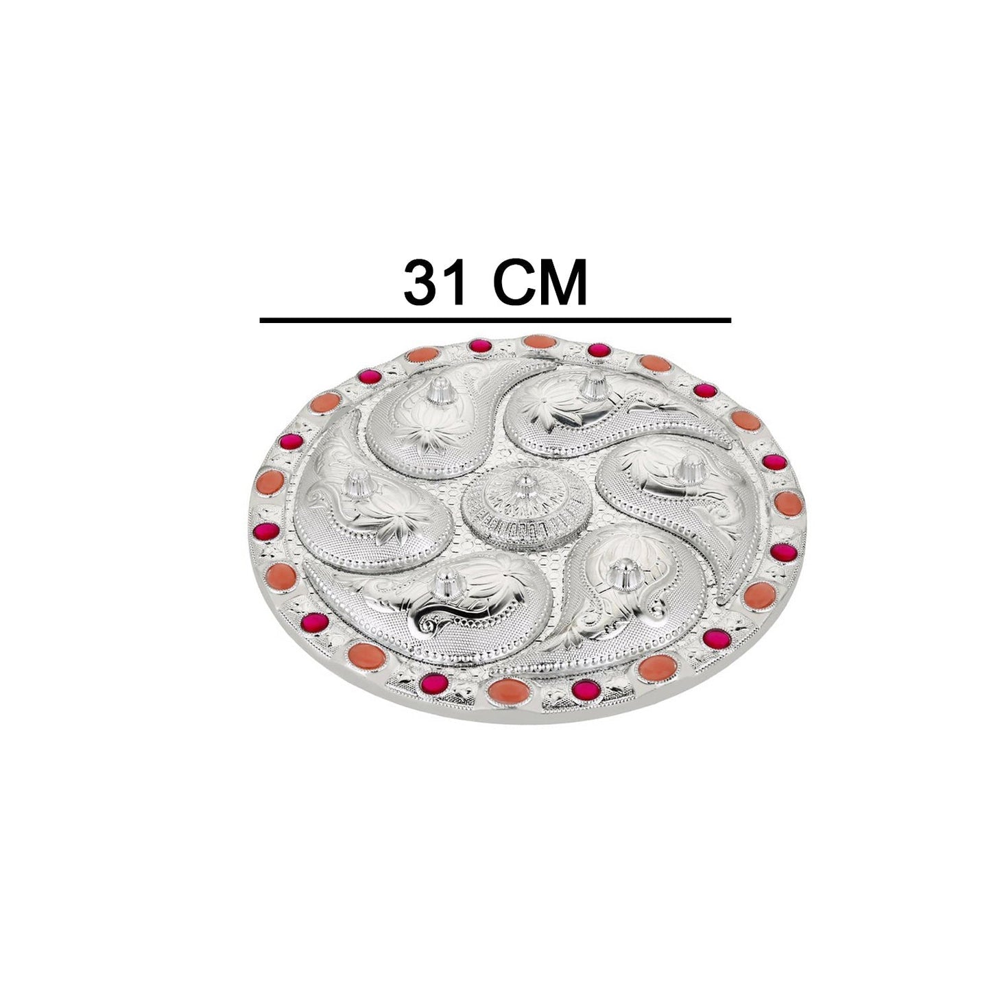 Multipurpose 7 Compartment Dry Fruit Serving Rotating Tray ,Chocolate, Snacks Storage Box, Masala Box - Springkart 