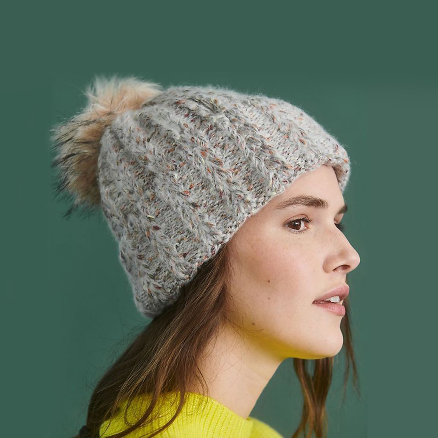 Mix Design Winter cap for Women Warm Thick Cotton Lining Skull Cap Warm Cap Outdoor Sports Hat for Ladies - Springkart 