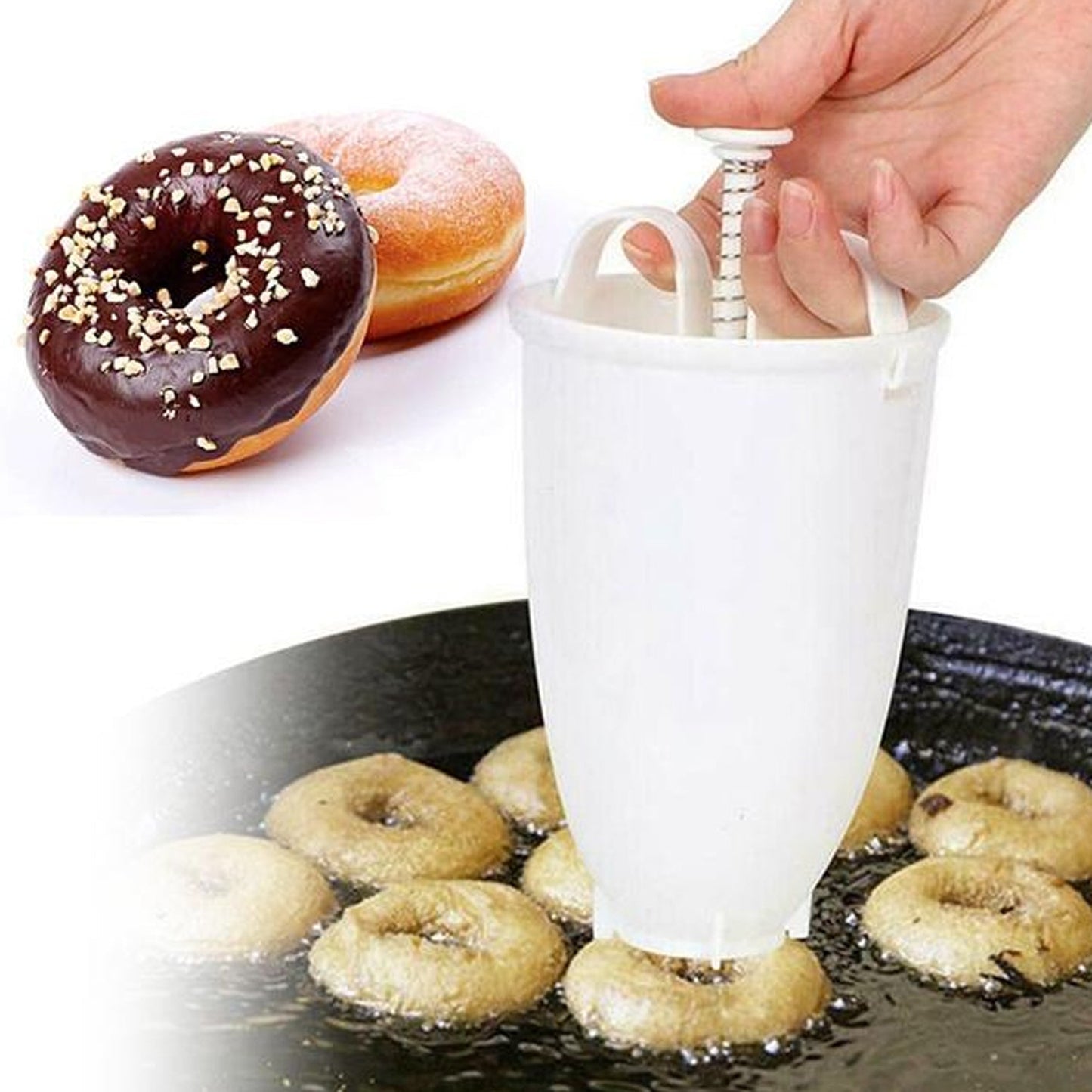 MINI DONUT MAKER DISPENSER - PLASTIC VADA / MEDUWADA MAKER - Springkart 