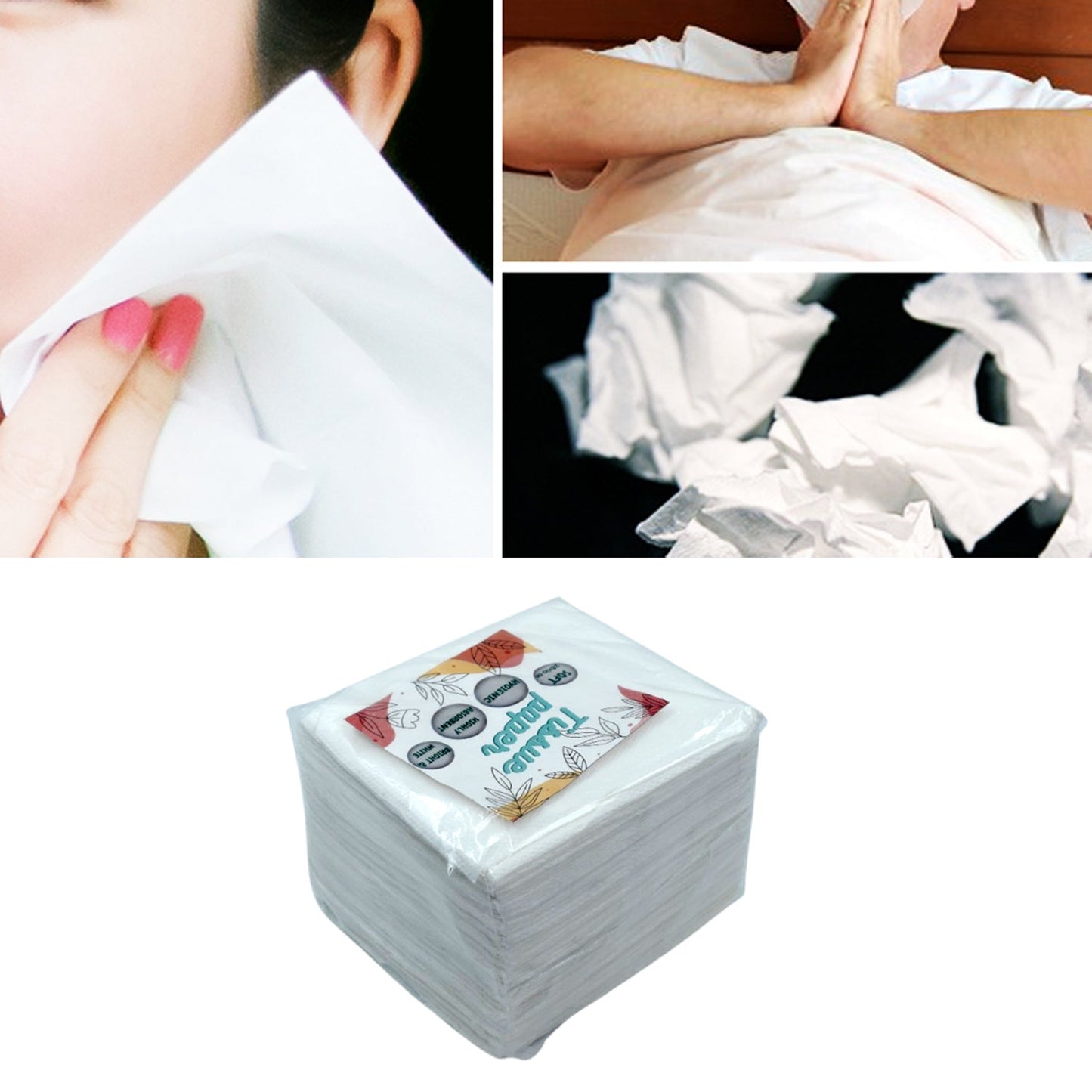 Absorbent tissue paper for wiping and dusting